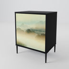 MORNING BY THE LAKE 1-Door Sideboard in Black Finish