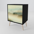 MORNING BY THE LAKE 1-Door Sideboard in Black Finish