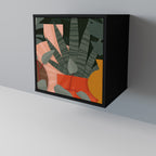 TROPICAL COMPOSITION 1-Door Sideboard in Black Finish