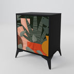TROPICAL COMPOSITION 1-Door Sideboard in Black Finish