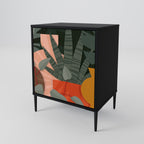 TROPICAL COMPOSITION 1-Door Sideboard in Black Finish