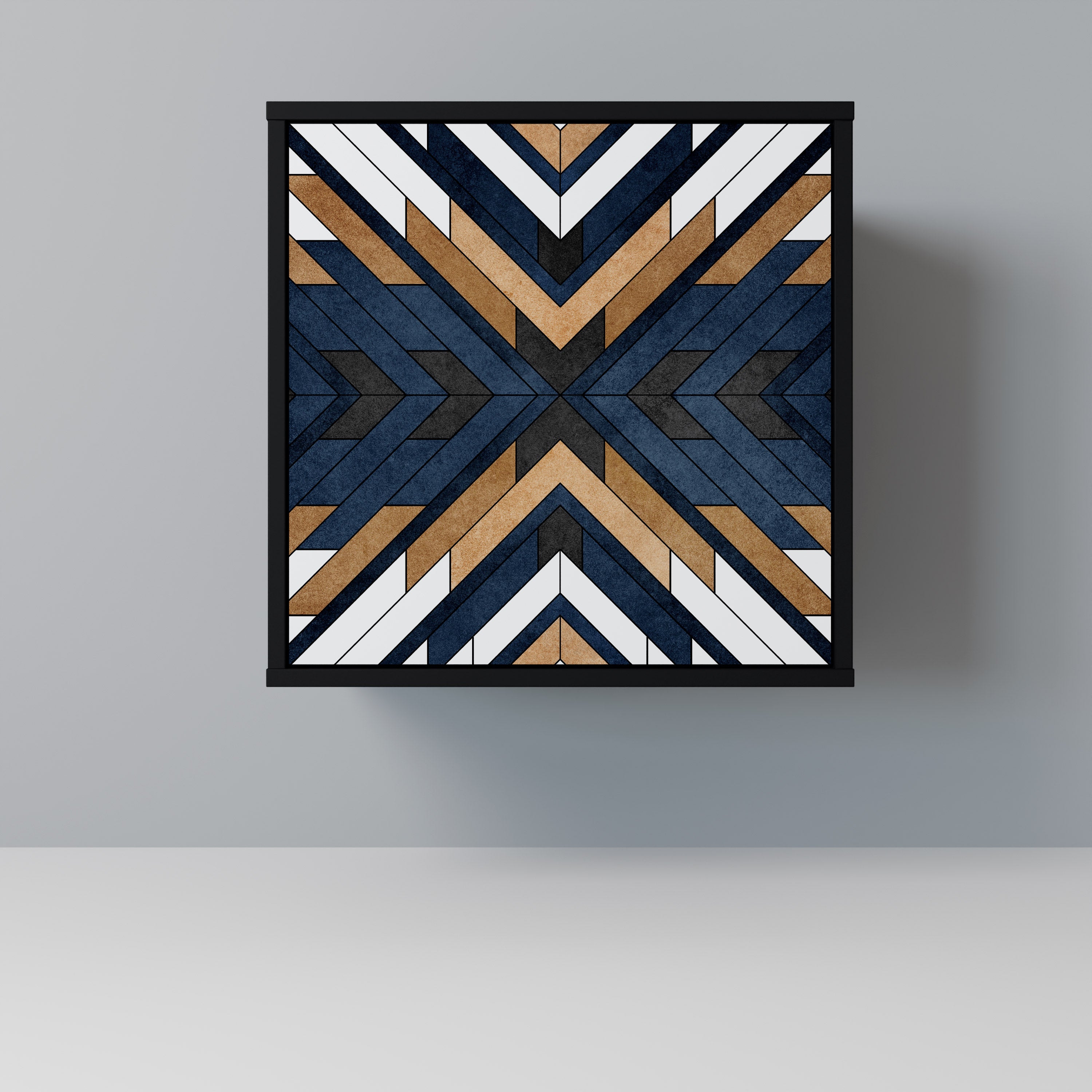 ARTFUL GEOMETRY Sideboard mit 1 Tür in Schwarz