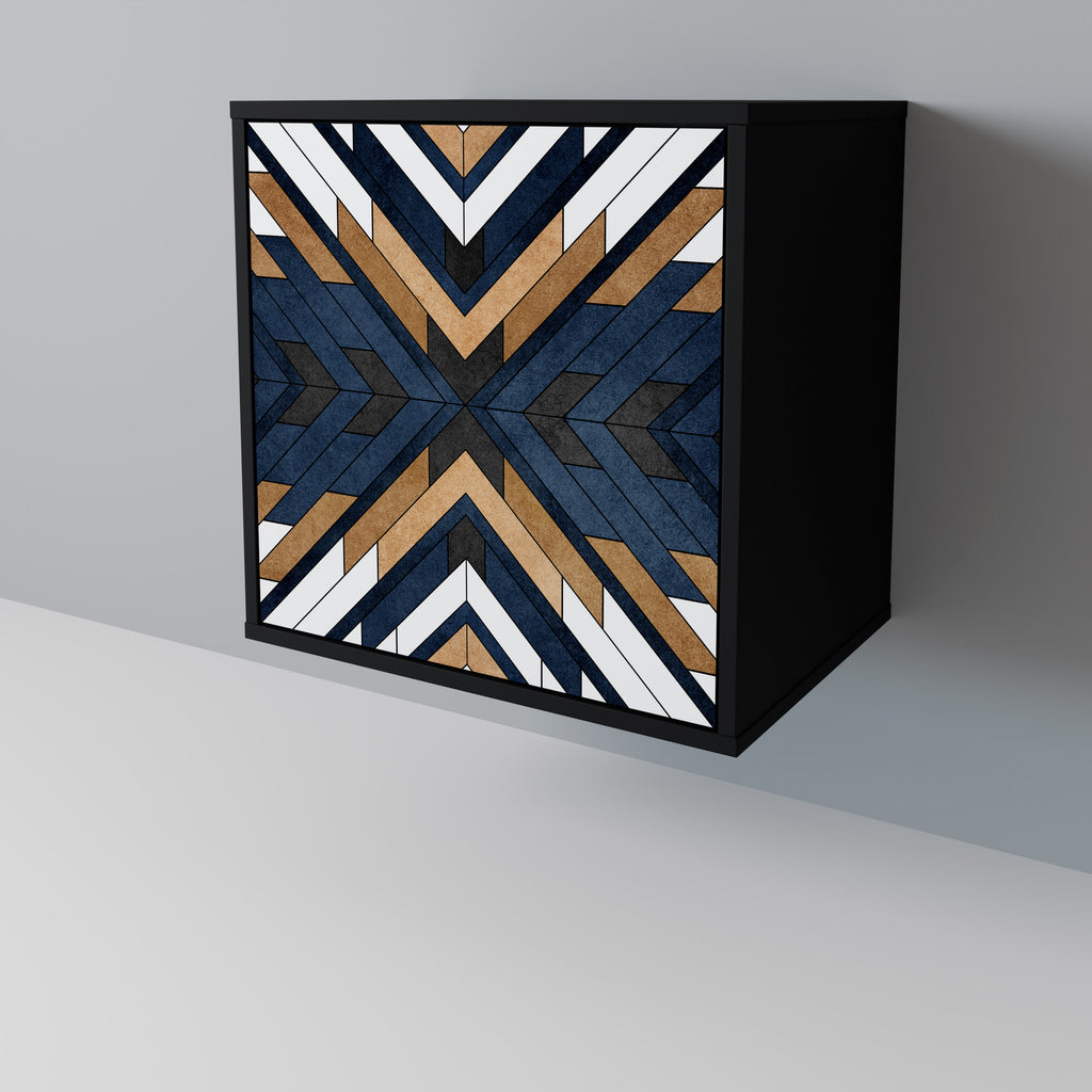 ARTFUL GEOMETRY Sideboard mit 1 Tür in Schwarz