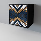 ARTFUL GEOMETRY Sideboard mit 1 Tür in Schwarz