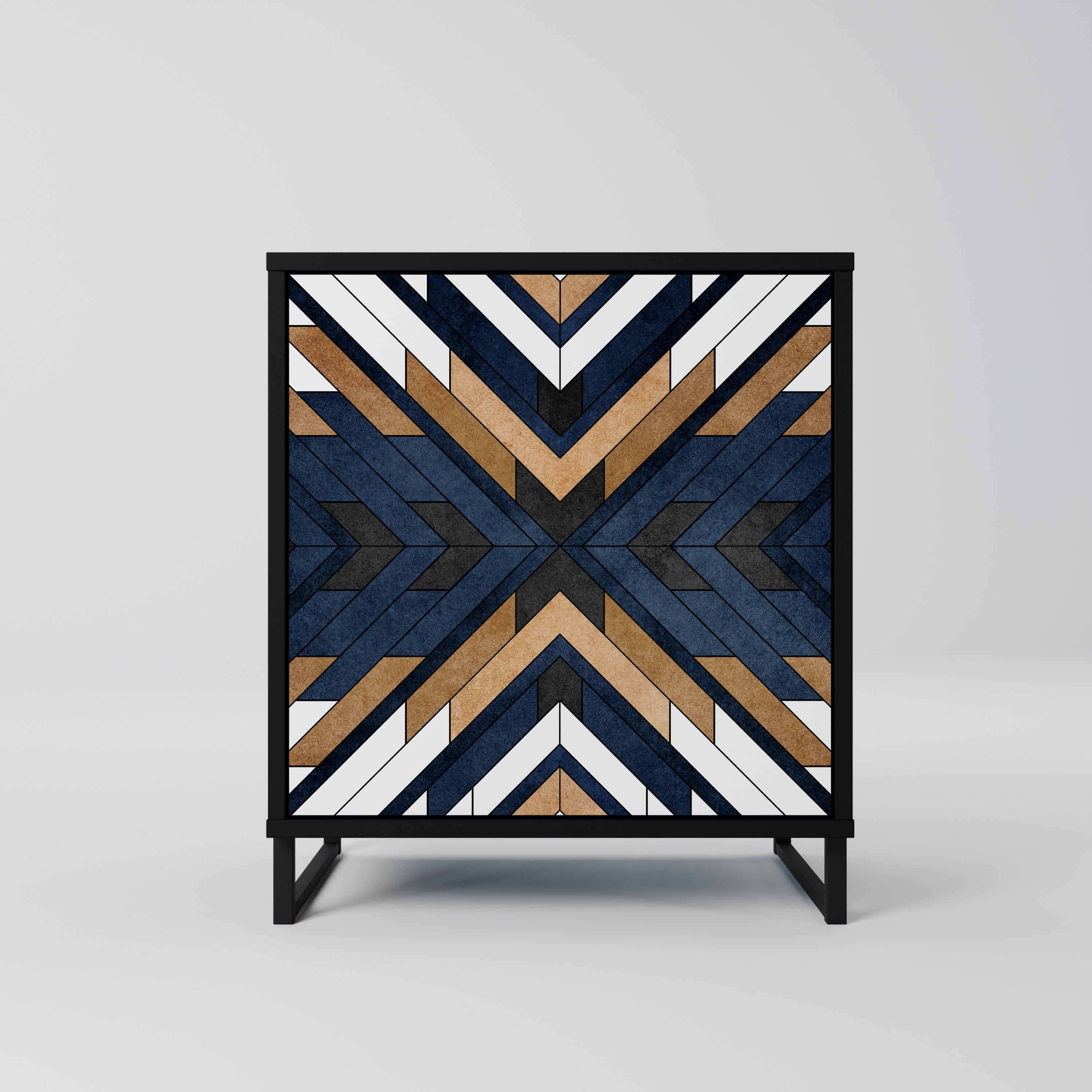 ARTFUL GEOMETRY Sideboard mit 1 Tür in Schwarz