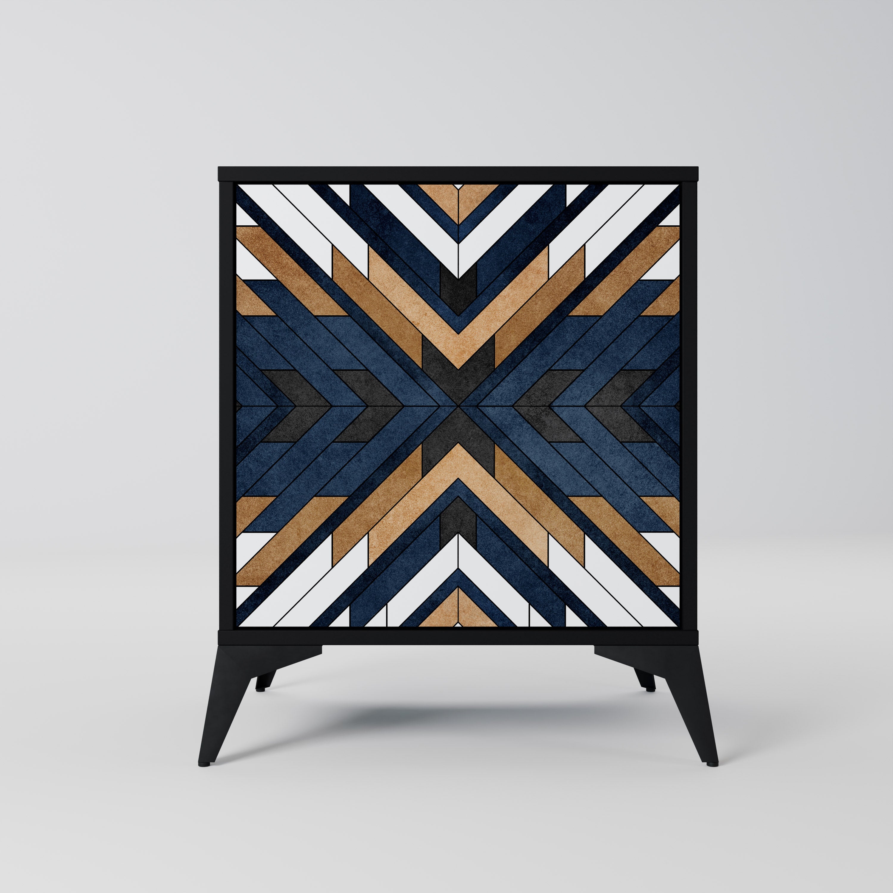 ARTFUL GEOMETRY Sideboard mit 1 Tür in Schwarz