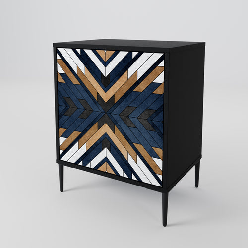 ARTFUL GEOMETRY Sideboard mit 1 Tür in Schwarz