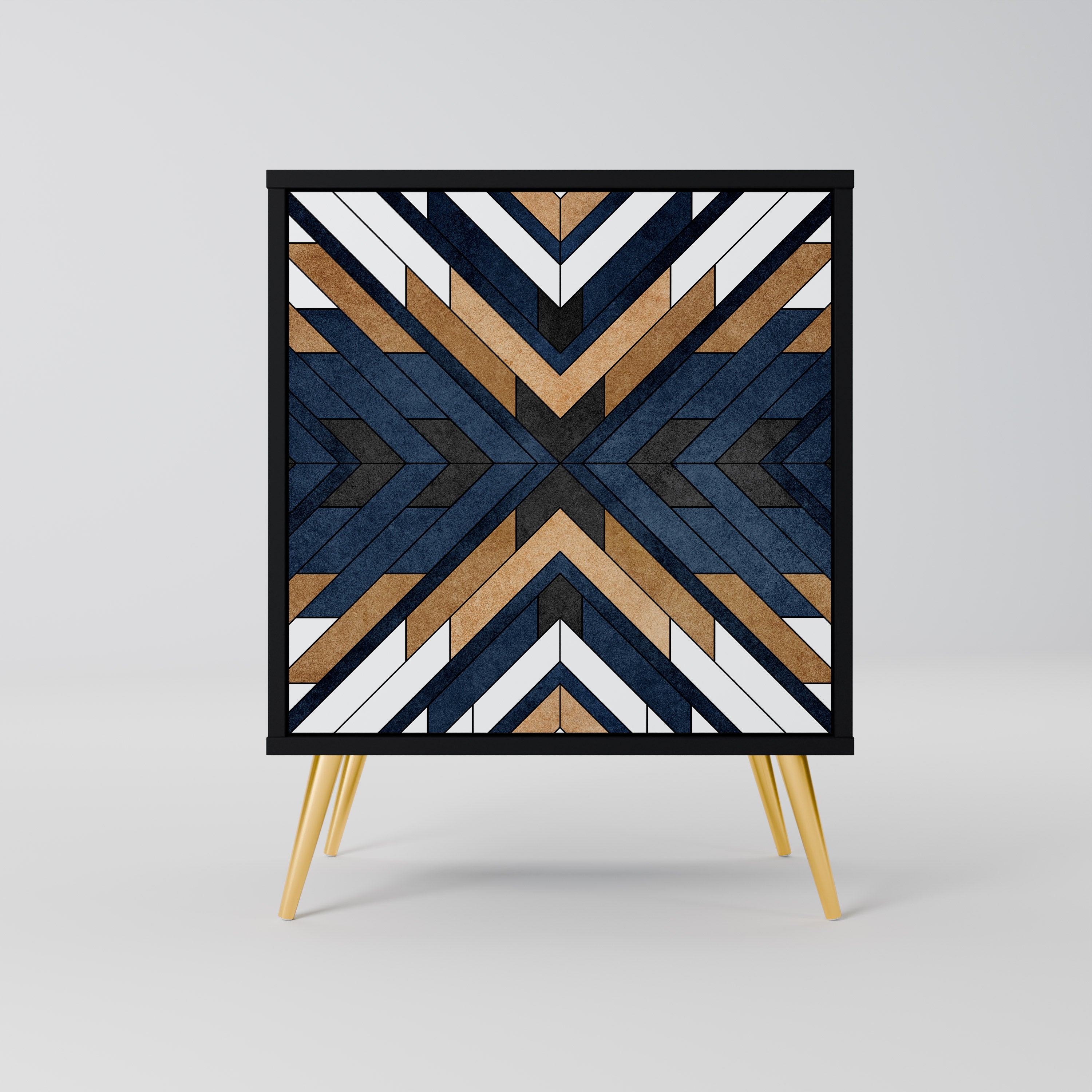 ARTFUL GEOMETRY Sideboard mit 1 Tür in Schwarz