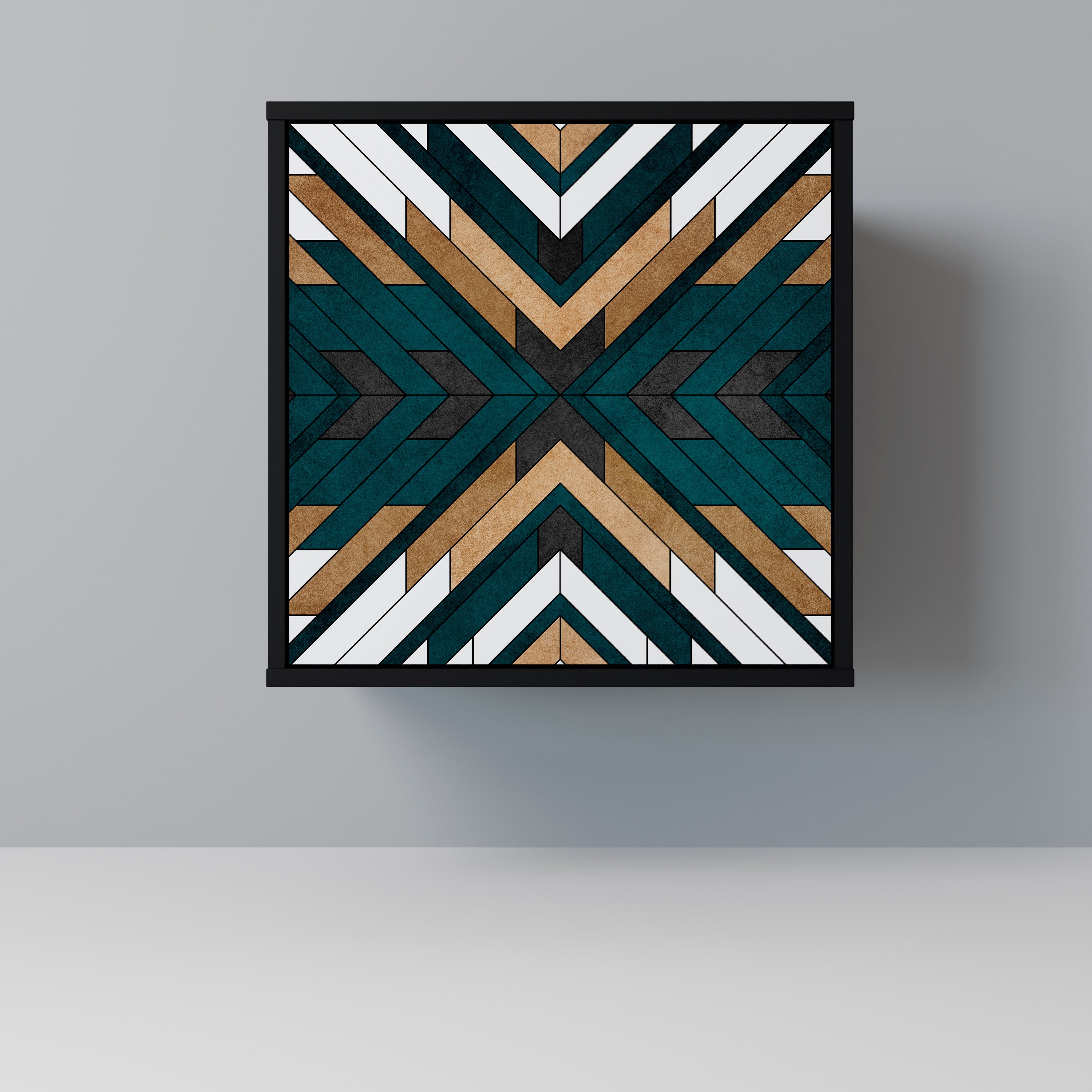 ARTISTIC GEOMETRY Sideboard mit 1 Tür in Schwarz