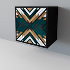 ARTISTIC GEOMETRY Sideboard mit 1 Tür in Schwarz
