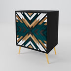 ARTISTIC GEOMETRY Sideboard mit 1 Tür in Schwarz