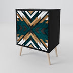 ARTISTIC GEOMETRY Sideboard mit 1 Tür in Schwarz