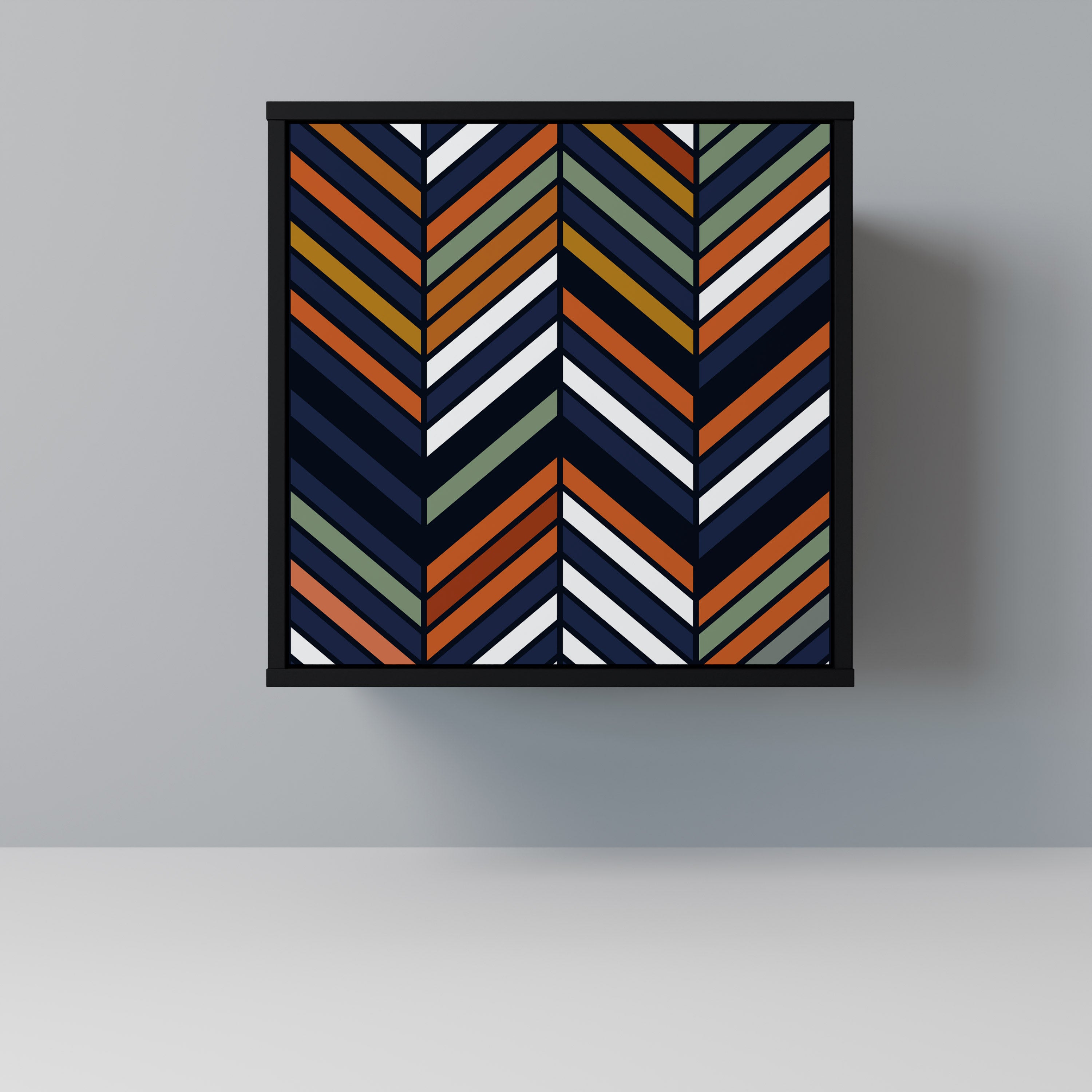 VIBRANT PATCHWORK Sideboard mit 1 Tür in Schwarz