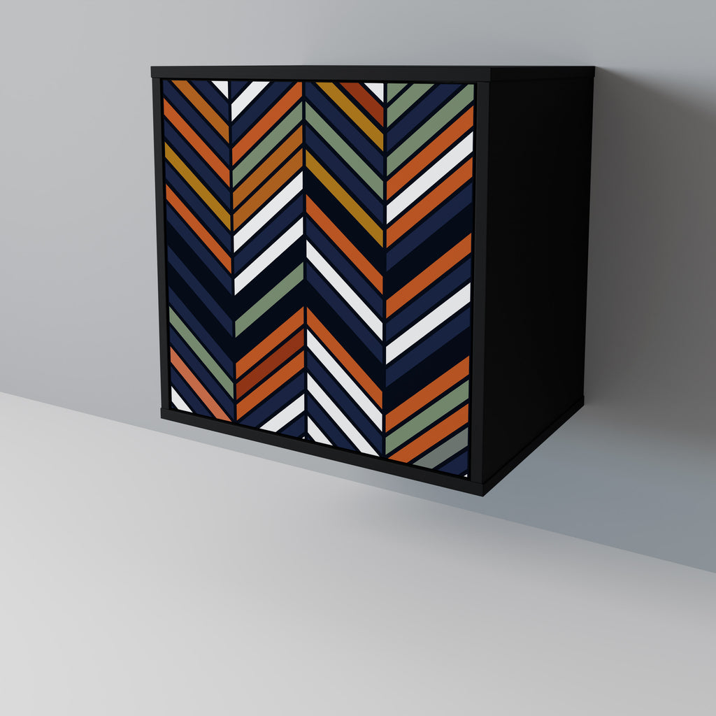 VIBRANT PATCHWORK Sideboard mit 1 Tür in Schwarz