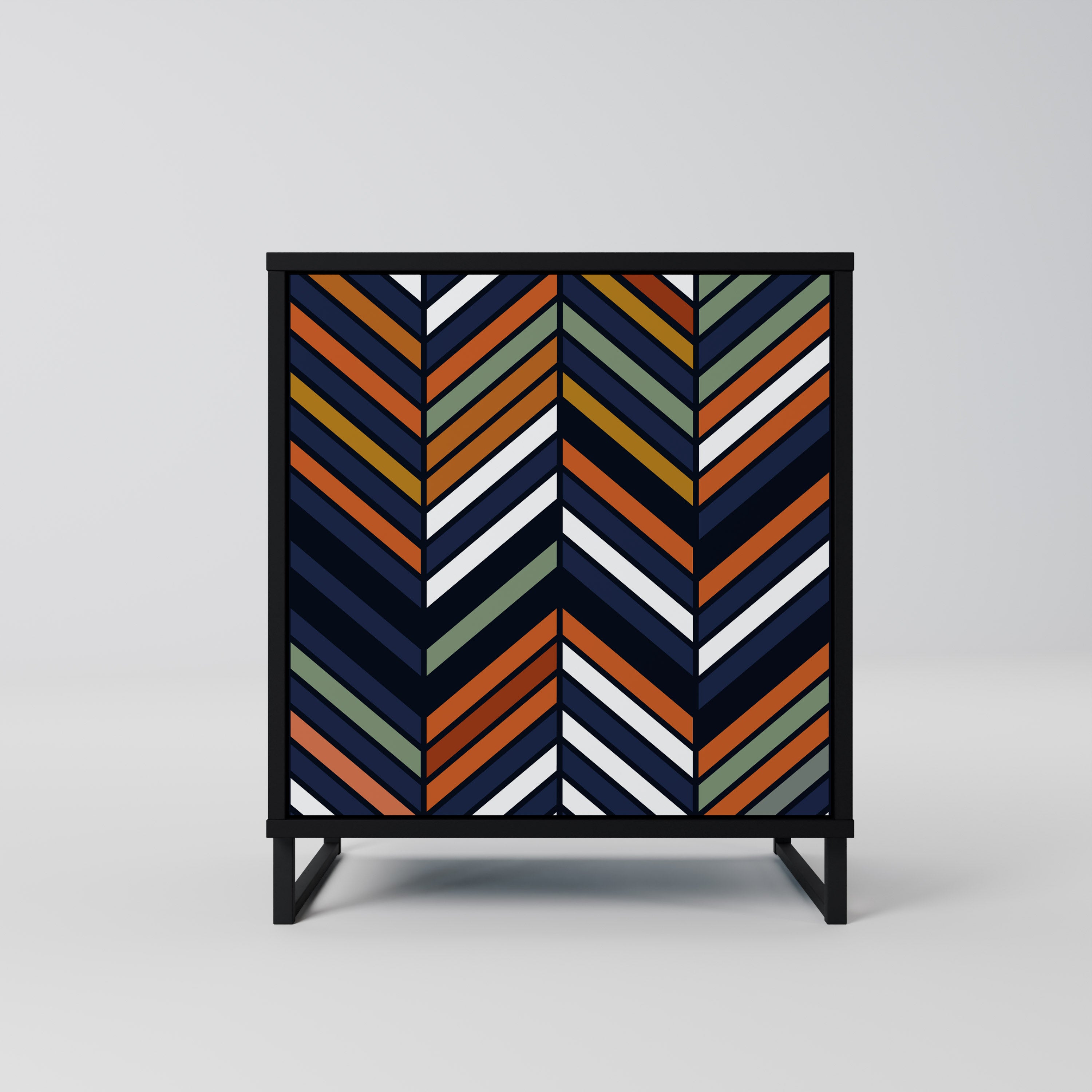 VIBRANT PATCHWORK Sideboard mit 1 Tür in Schwarz