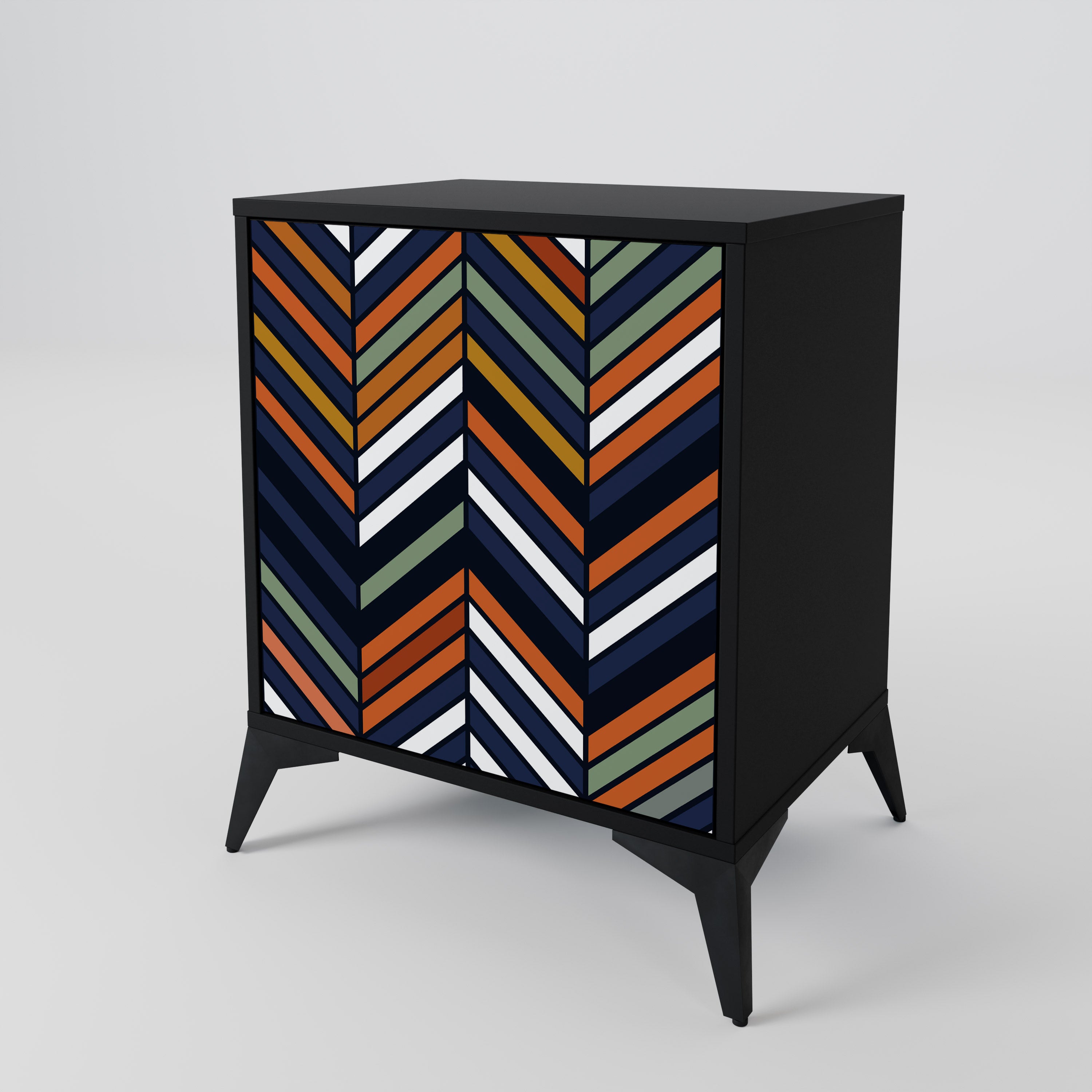 VIBRANT PATCHWORK Sideboard mit 1 Tür in Schwarz
