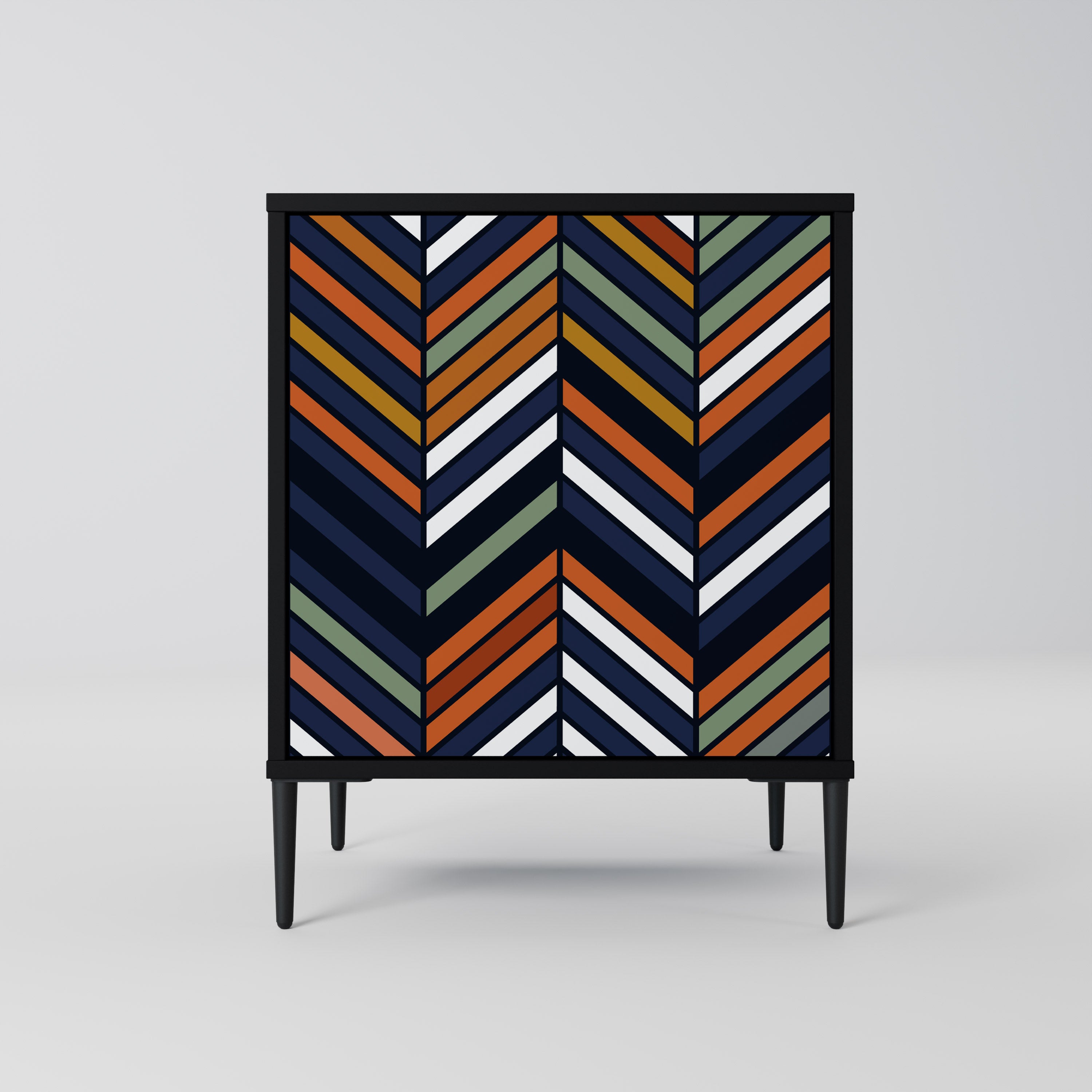 VIBRANT PATCHWORK Sideboard mit 1 Tür in Schwarz