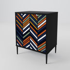 VIBRANT PATCHWORK Sideboard mit 1 Tür in Schwarz