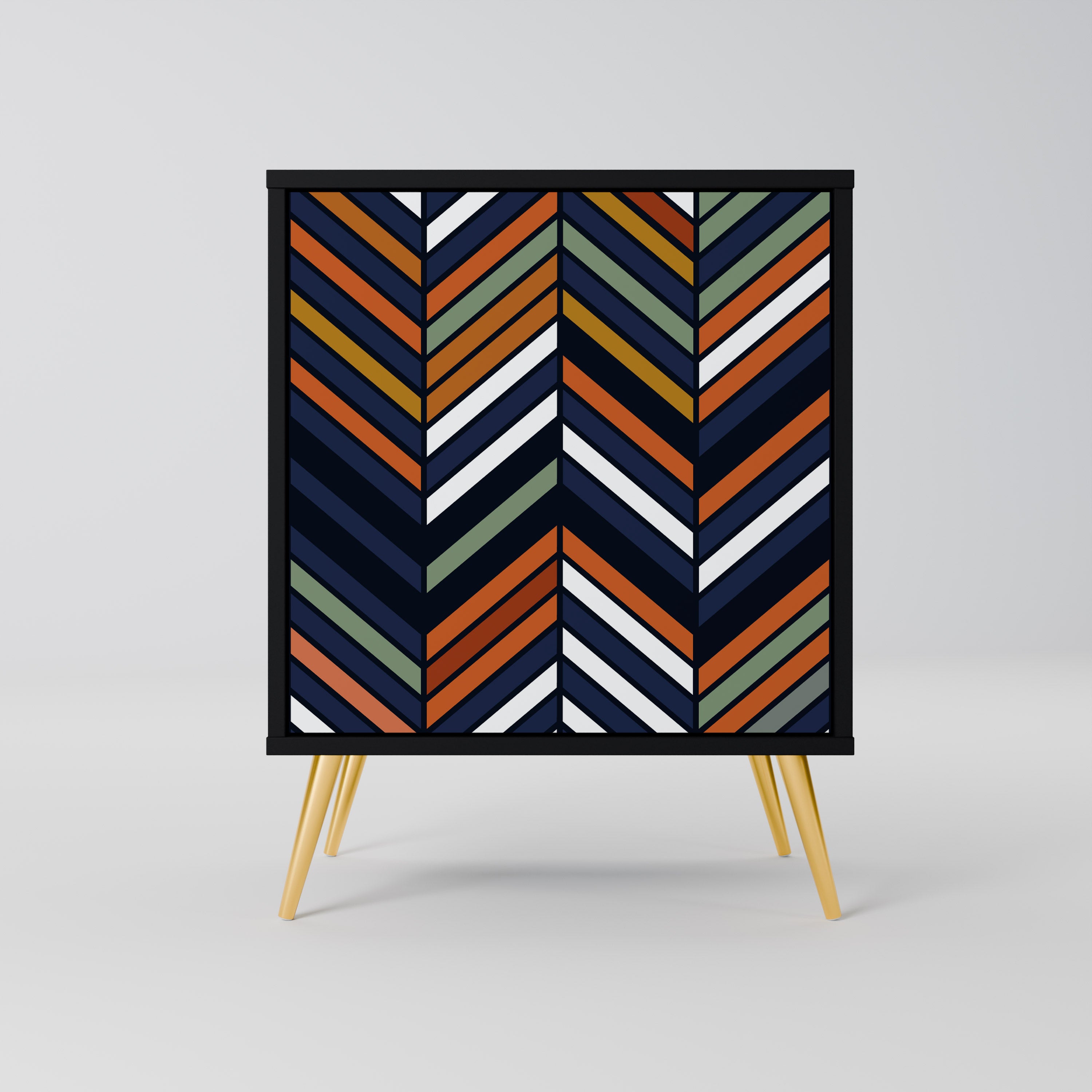 VIBRANT PATCHWORK Sideboard mit 1 Tür in Schwarz