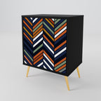 VIBRANT PATCHWORK Sideboard mit 1 Tür in Schwarz