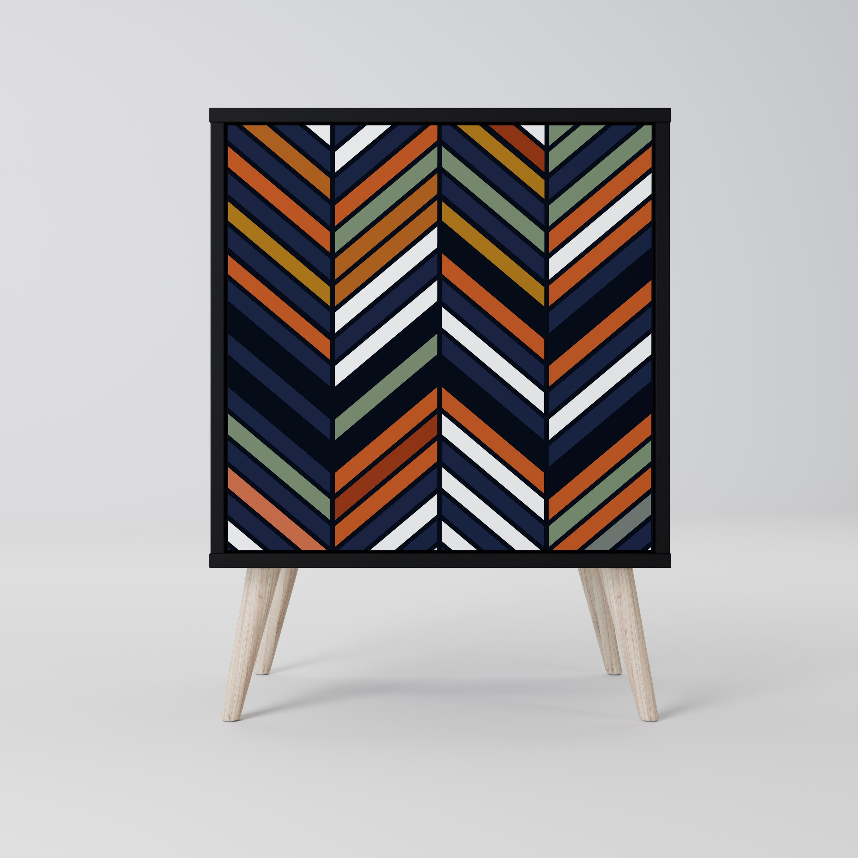 VIBRANT PATCHWORK Sideboard mit 1 Tür in Schwarz