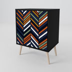 VIBRANT PATCHWORK Sideboard mit 1 Tür in Schwarz