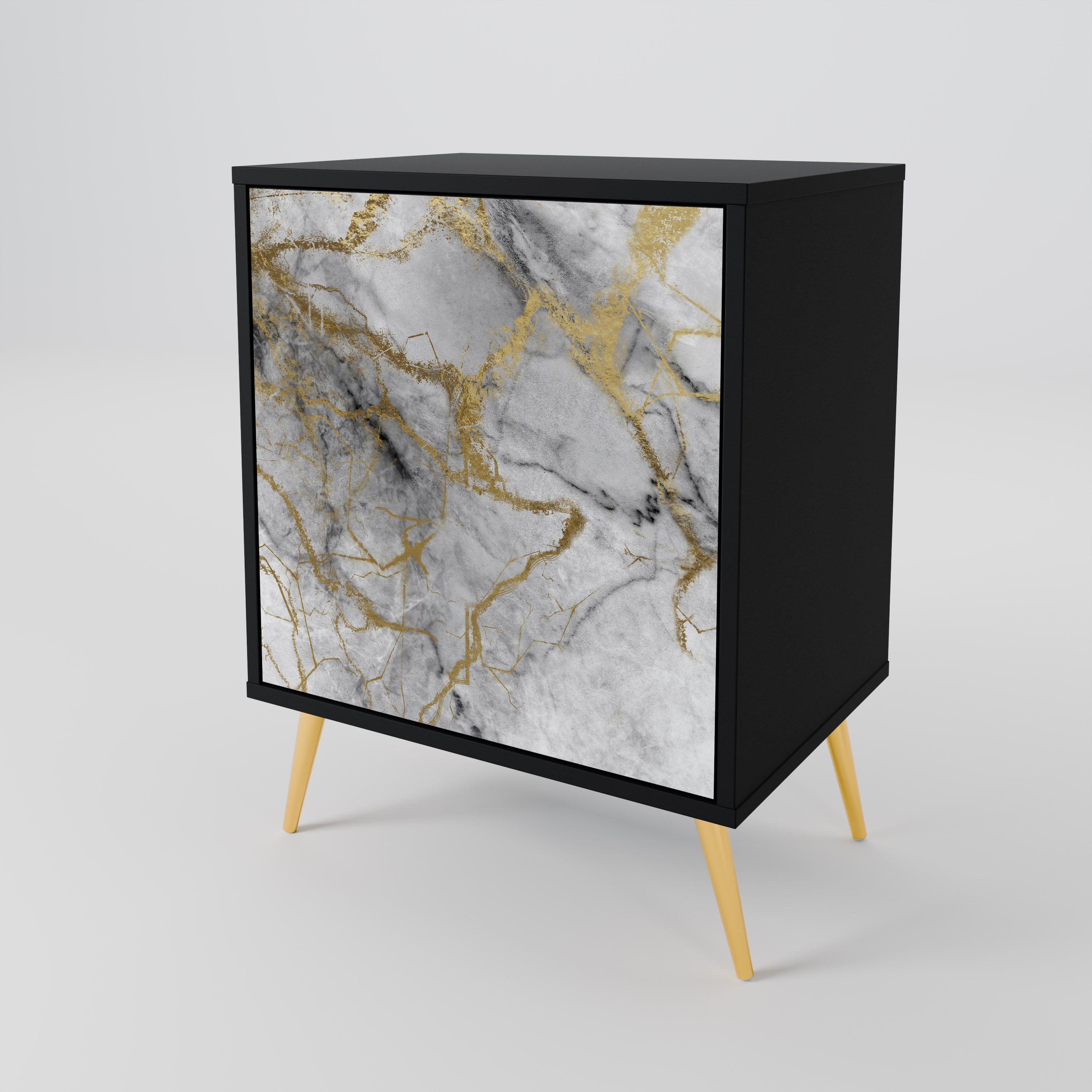 TIMELESS GLIDE Sideboard mit 1 Tür in Schwarz