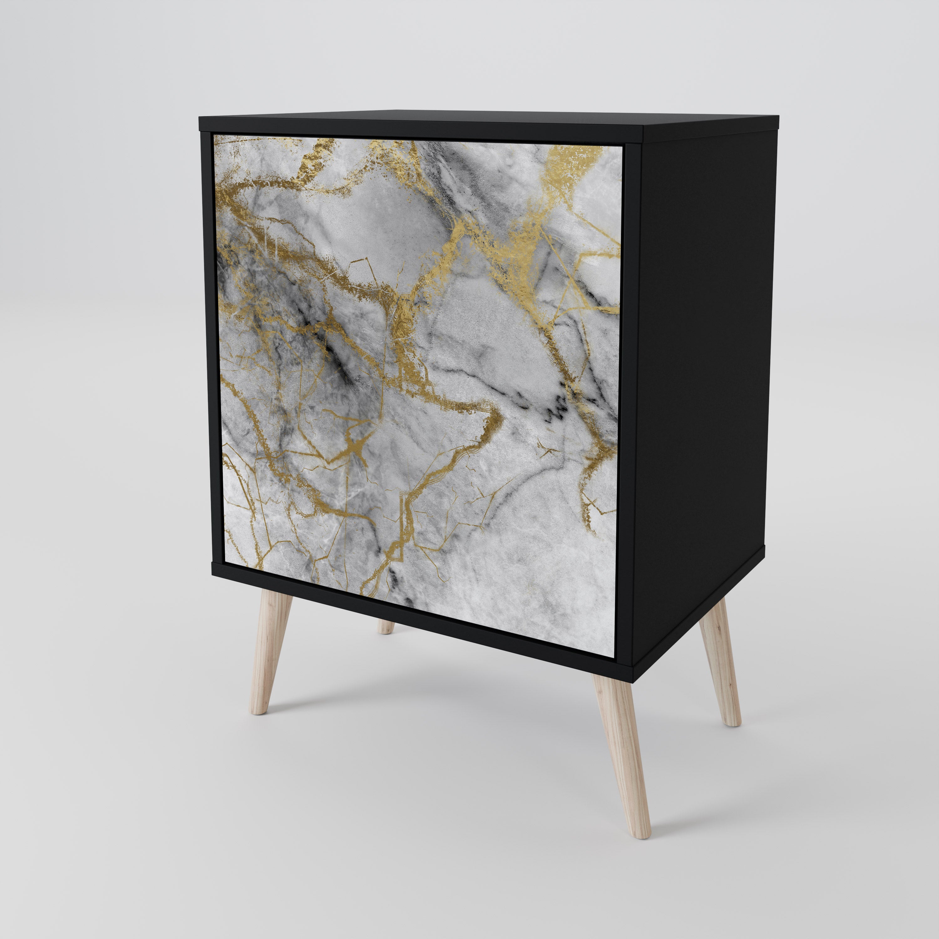 TIMELESS GLIDE Sideboard mit 1 Tür in Schwarz