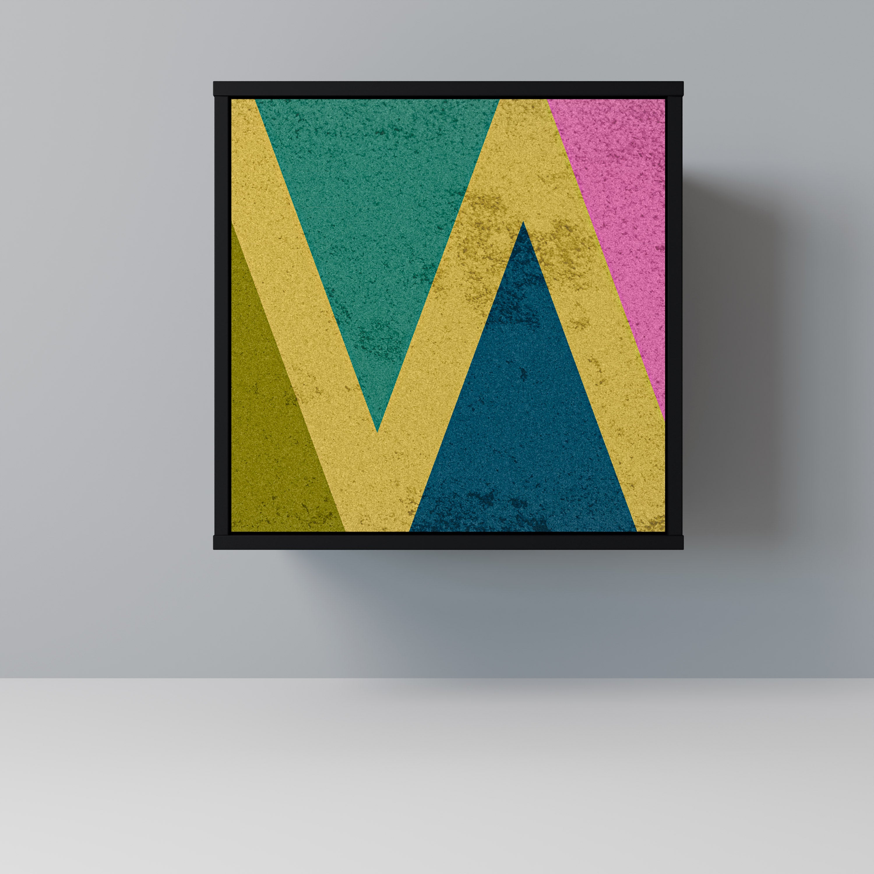 COLORFUL TRIANGLES Sideboard mit 1 Tür in Schwarz