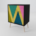 COLORFUL TRIANGLES Sideboard mit 1 Tür in Schwarz