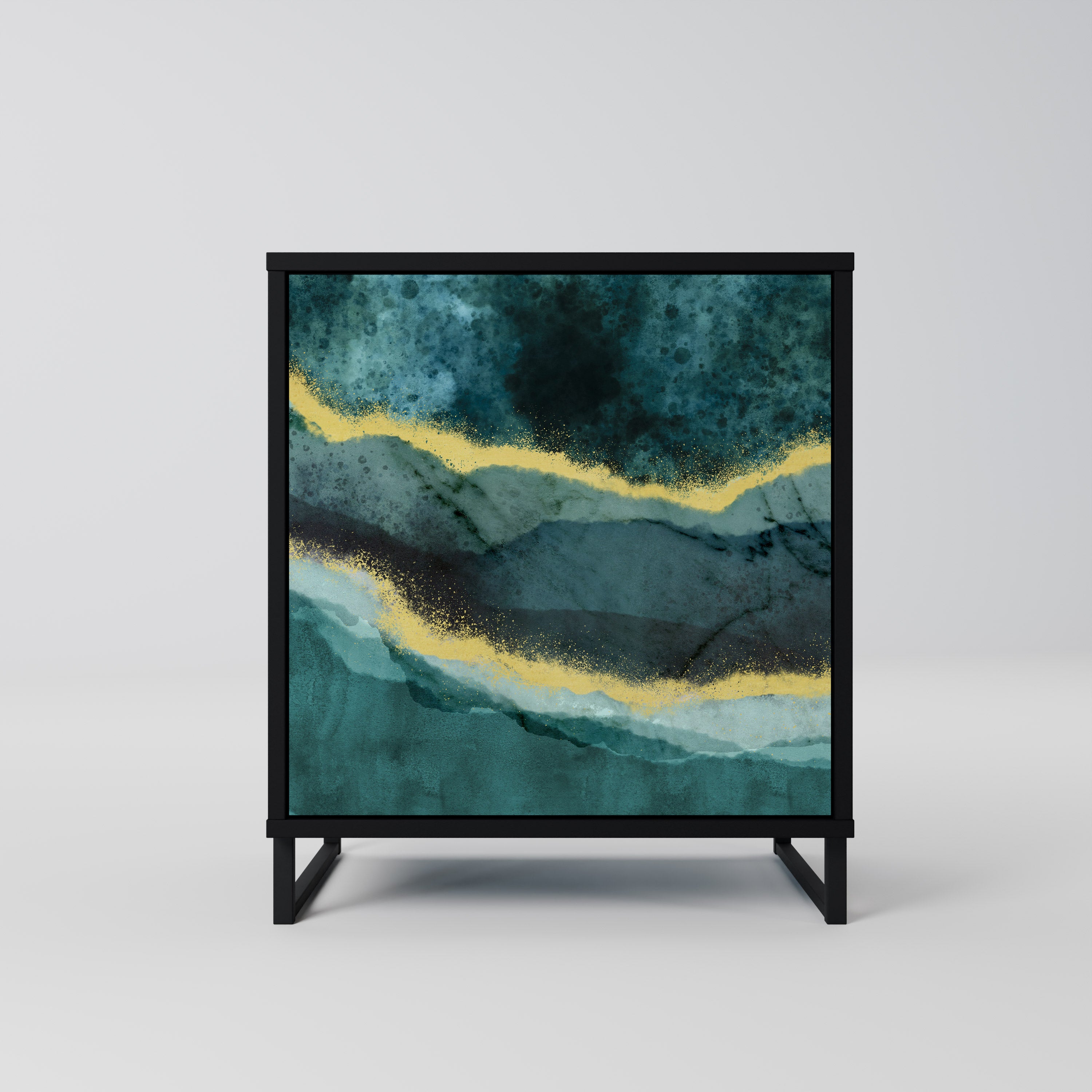 GOLDRUSH ODYSSEY Sideboard mit 1 Tür in Schwarz