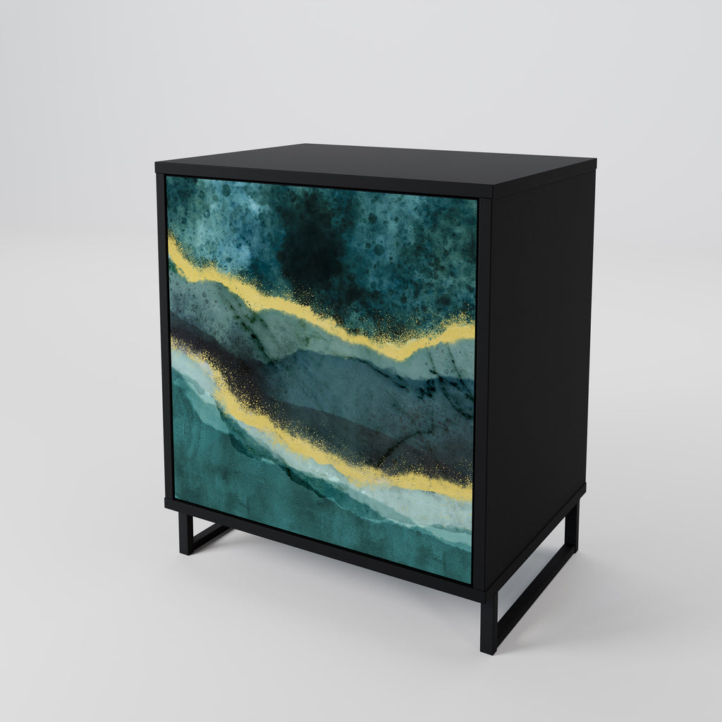 GOLDRUSH ODYSSEY Sideboard mit 1 Tür in Schwarz