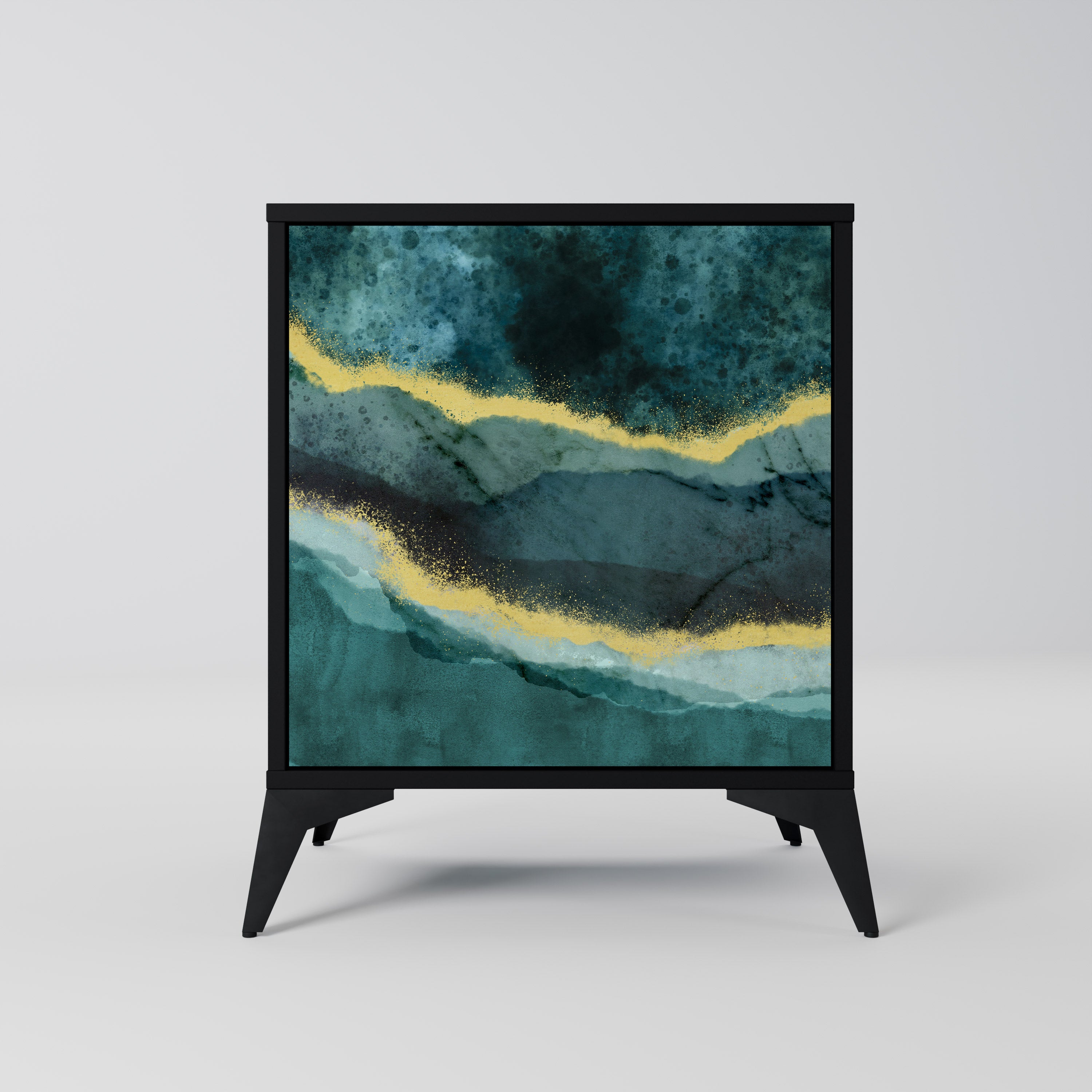 GOLDRUSH ODYSSEY Sideboard mit 1 Tür in Schwarz