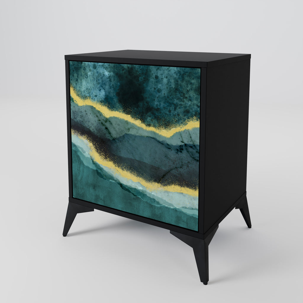 GOLDRUSH ODYSSEY Sideboard mit 1 Tür in Schwarz