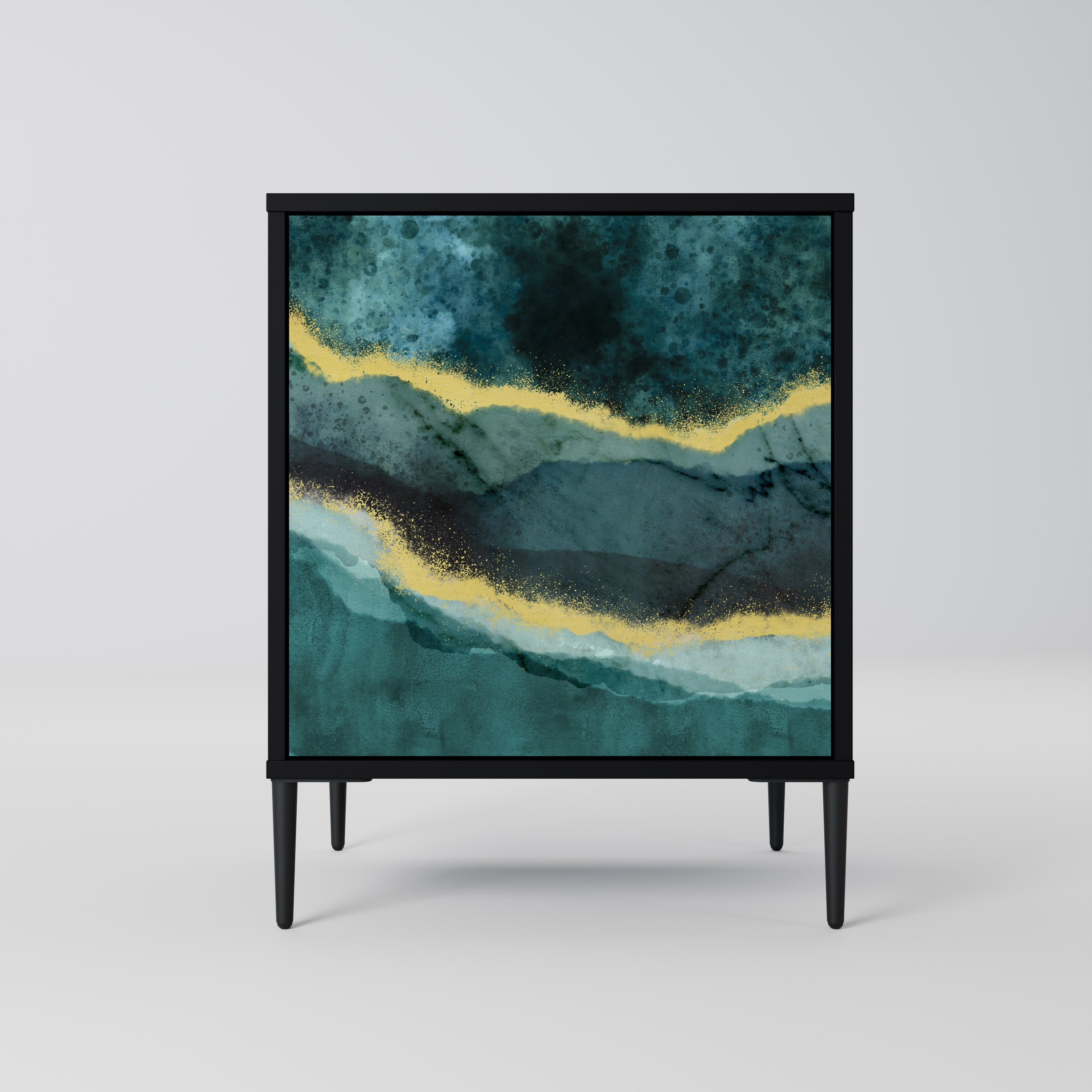 GOLDRUSH ODYSSEY Sideboard mit 1 Tür in Schwarz