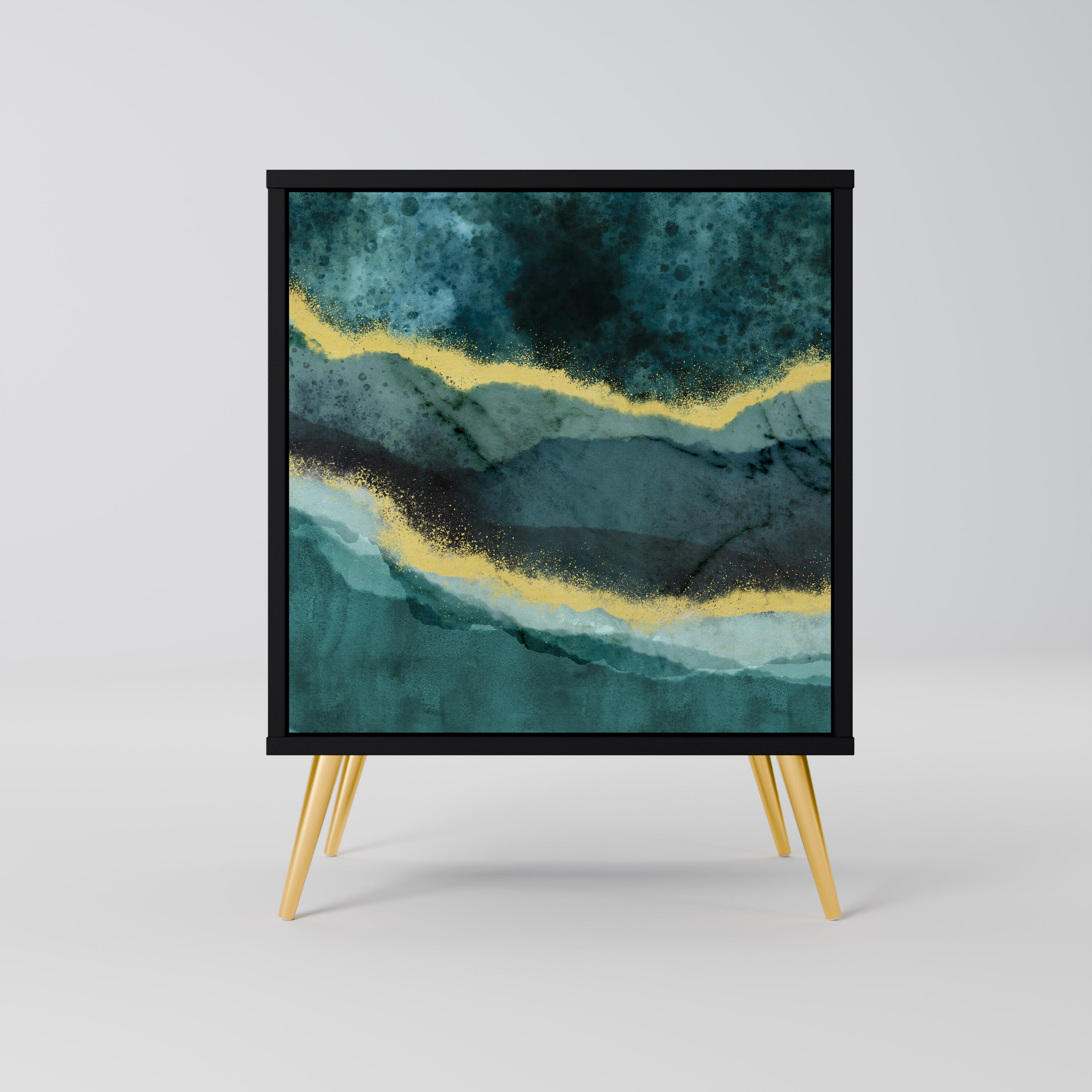 GOLDRUSH ODYSSEY Sideboard mit 1 Tür in Schwarz