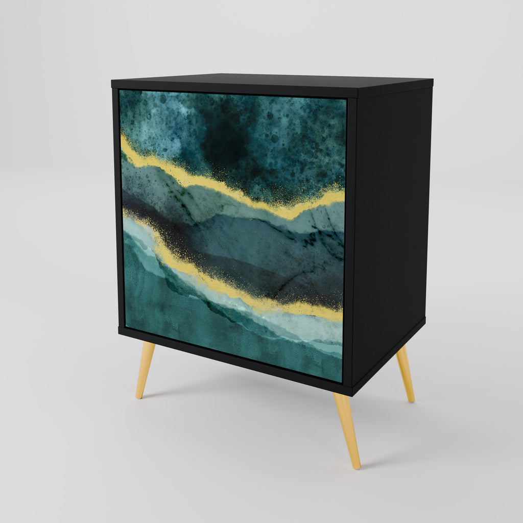GOLDRUSH ODYSSEY Sideboard mit 1 Tür in Schwarz