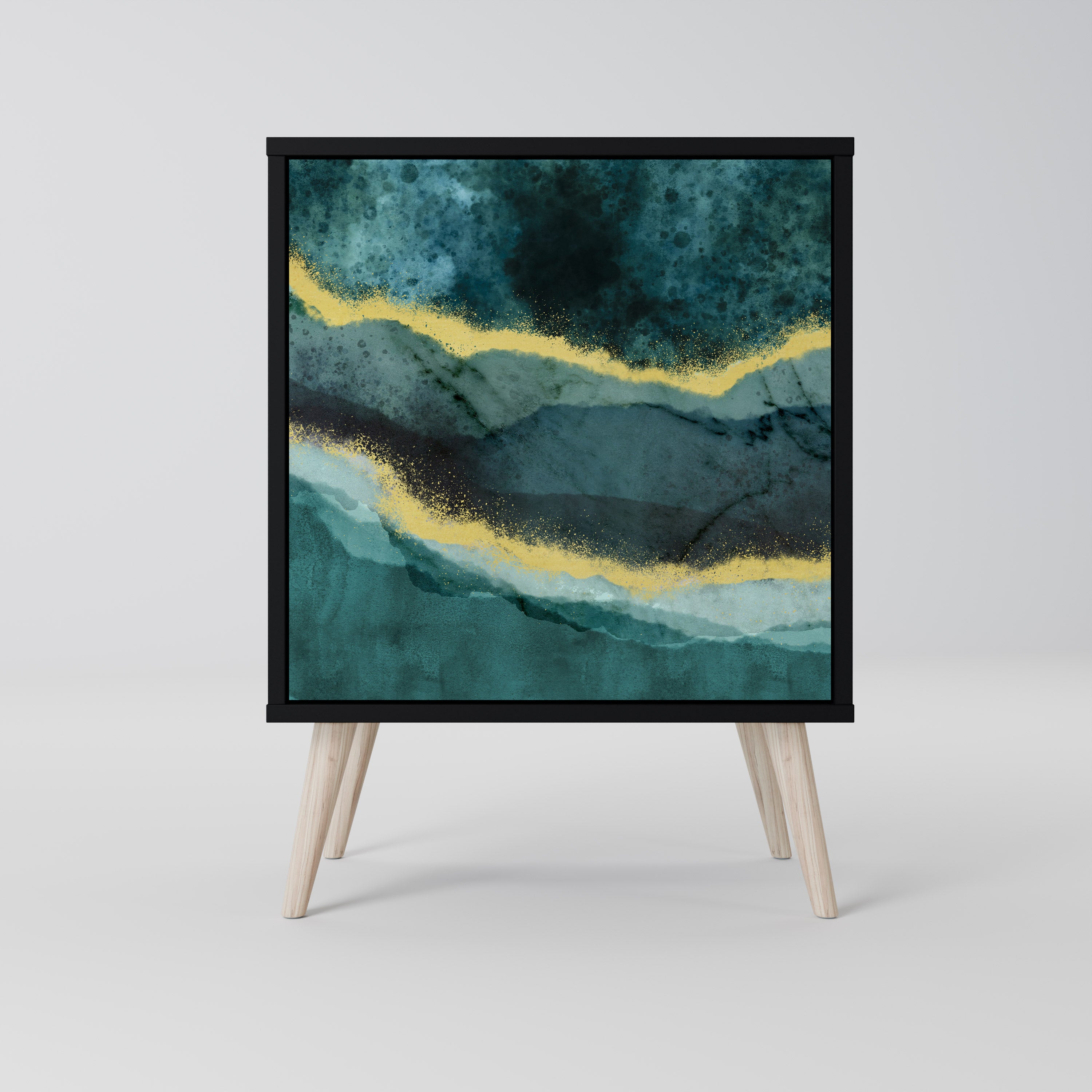 GOLDRUSH ODYSSEY Sideboard mit 1 Tür in Schwarz