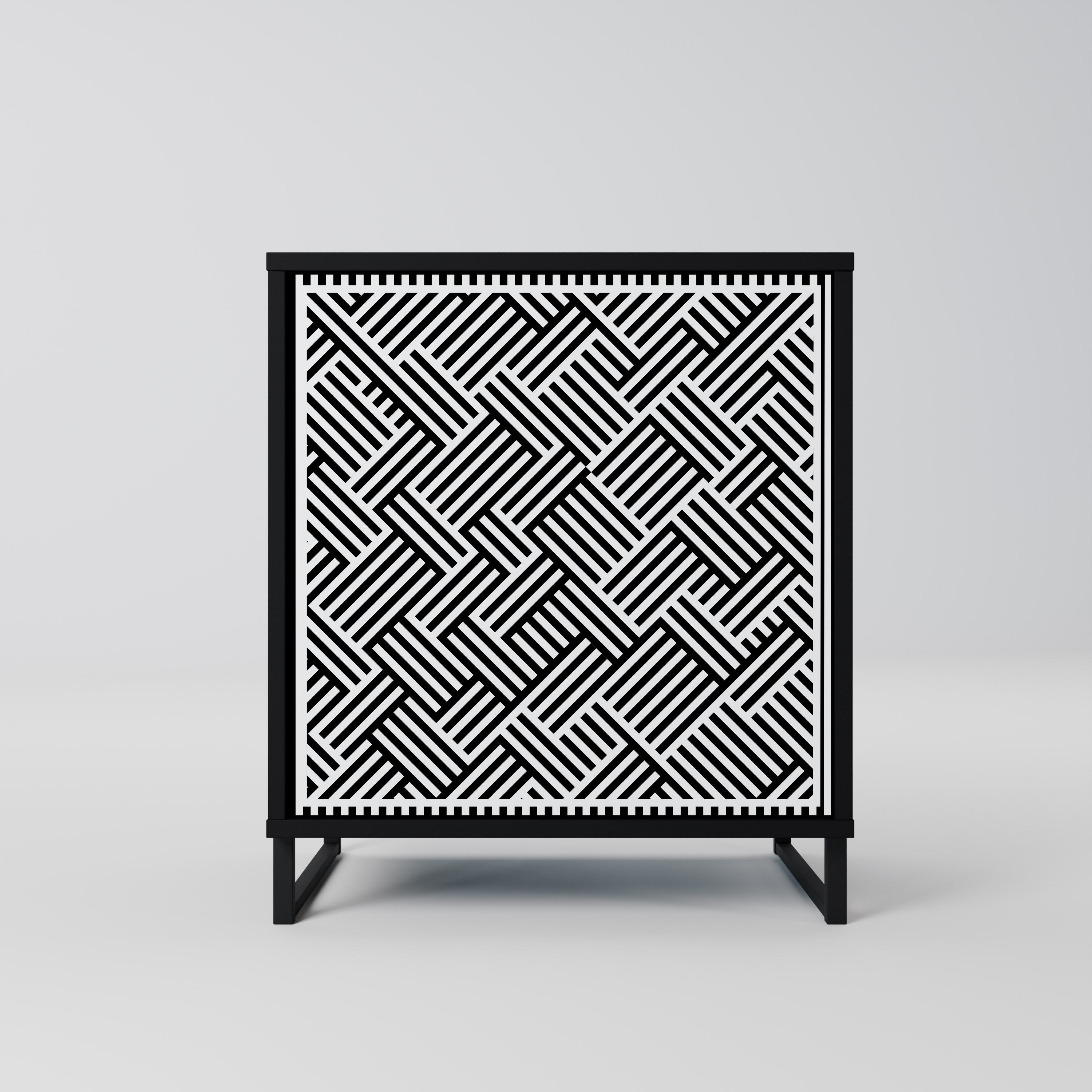 TEMPORARY SEQUENCE Sideboard mit 1 Tür in Schwarz