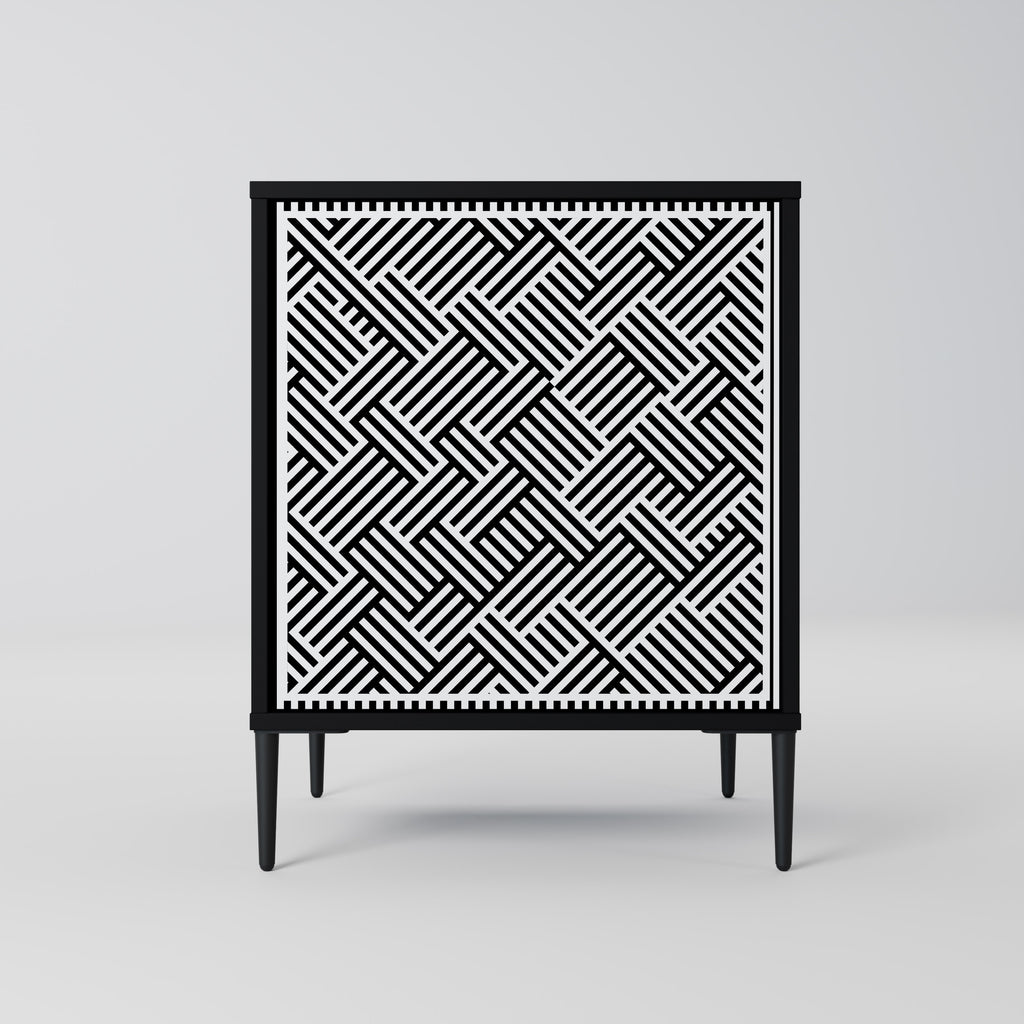 TEMPORARY SEQUENCE Sideboard mit 1 Tür in Schwarz