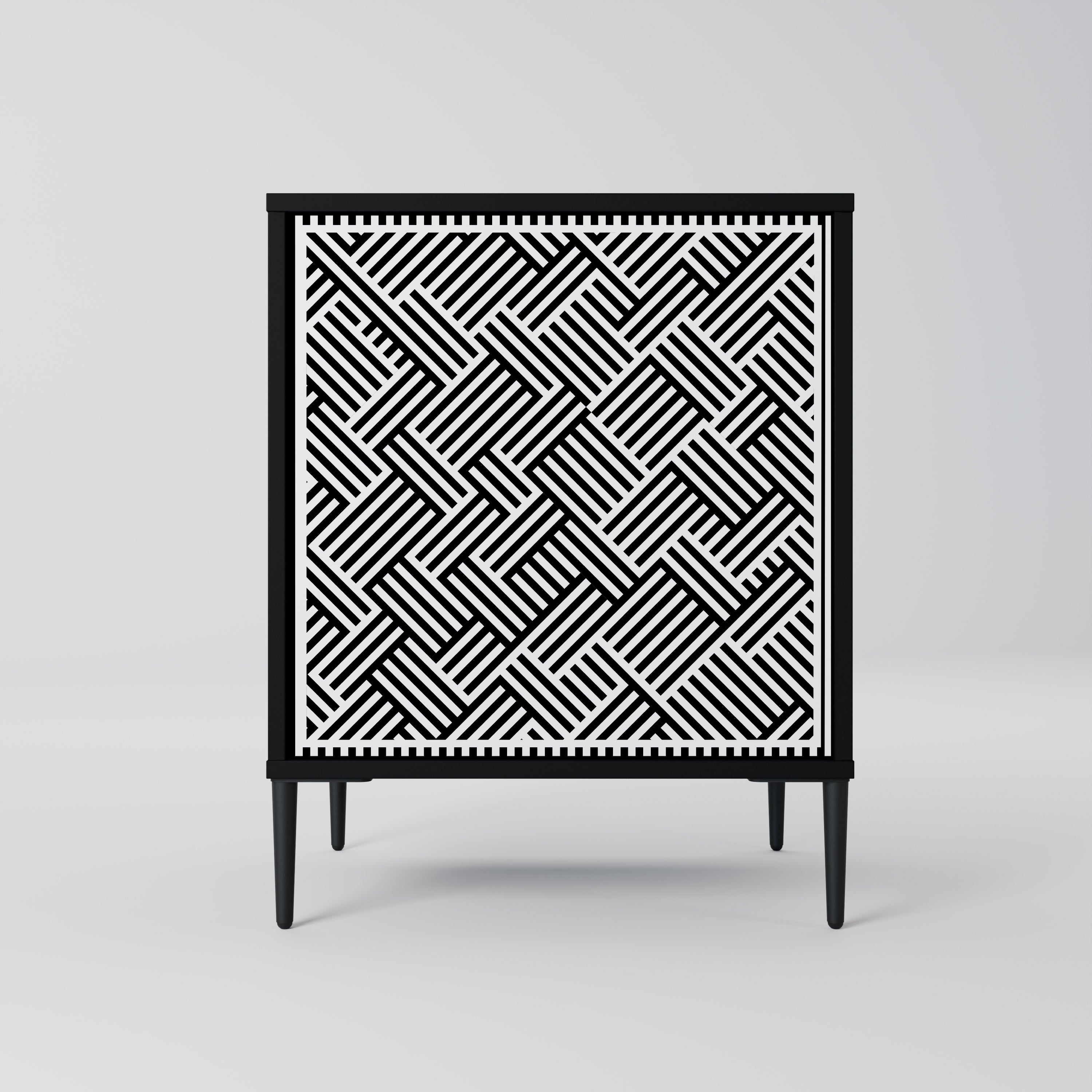 TEMPORARY SEQUENCE Sideboard mit 1 Tür in Schwarz