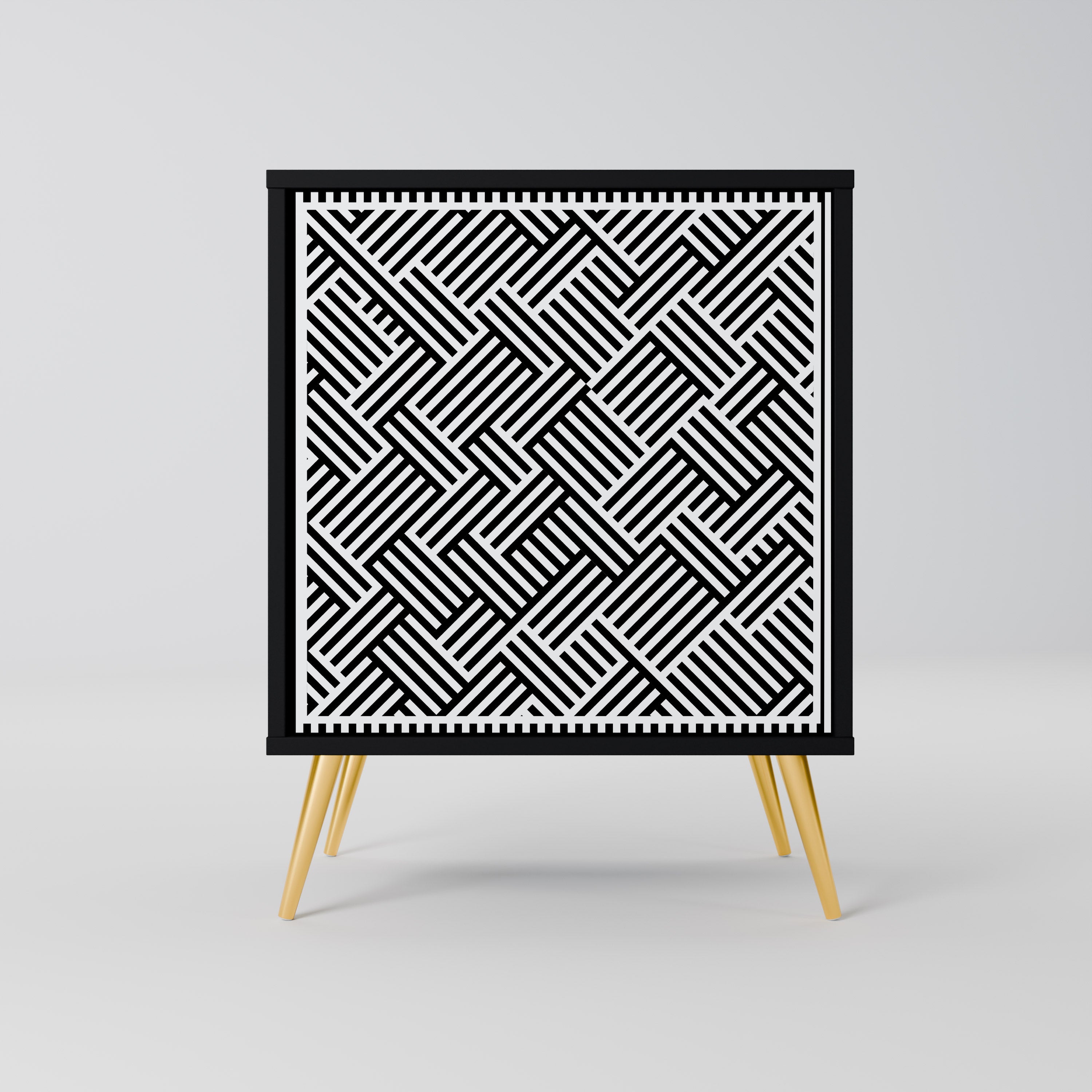 TEMPORARY SEQUENCE Sideboard mit 1 Tür in Schwarz