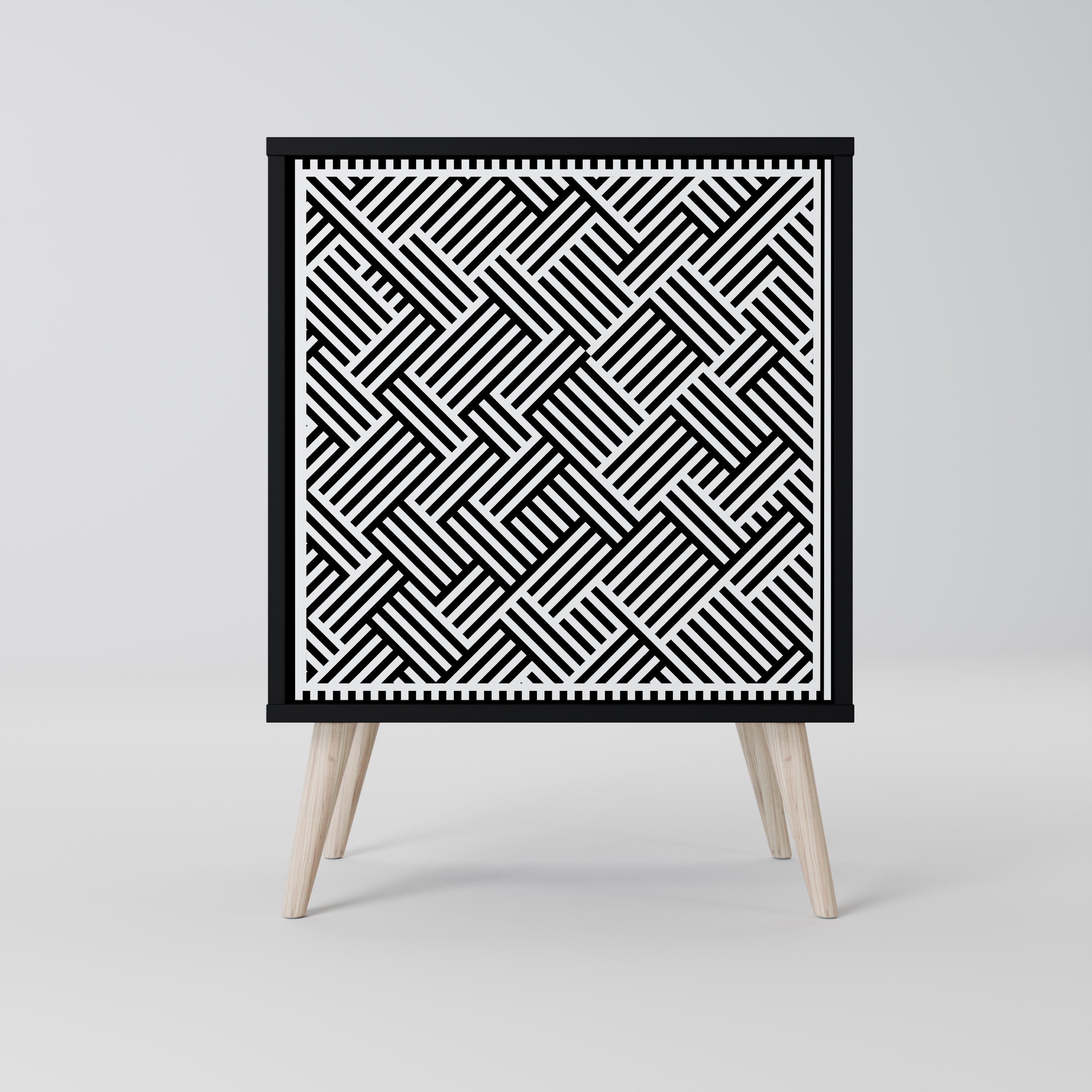 TEMPORARY SEQUENCE Sideboard mit 1 Tür in Schwarz