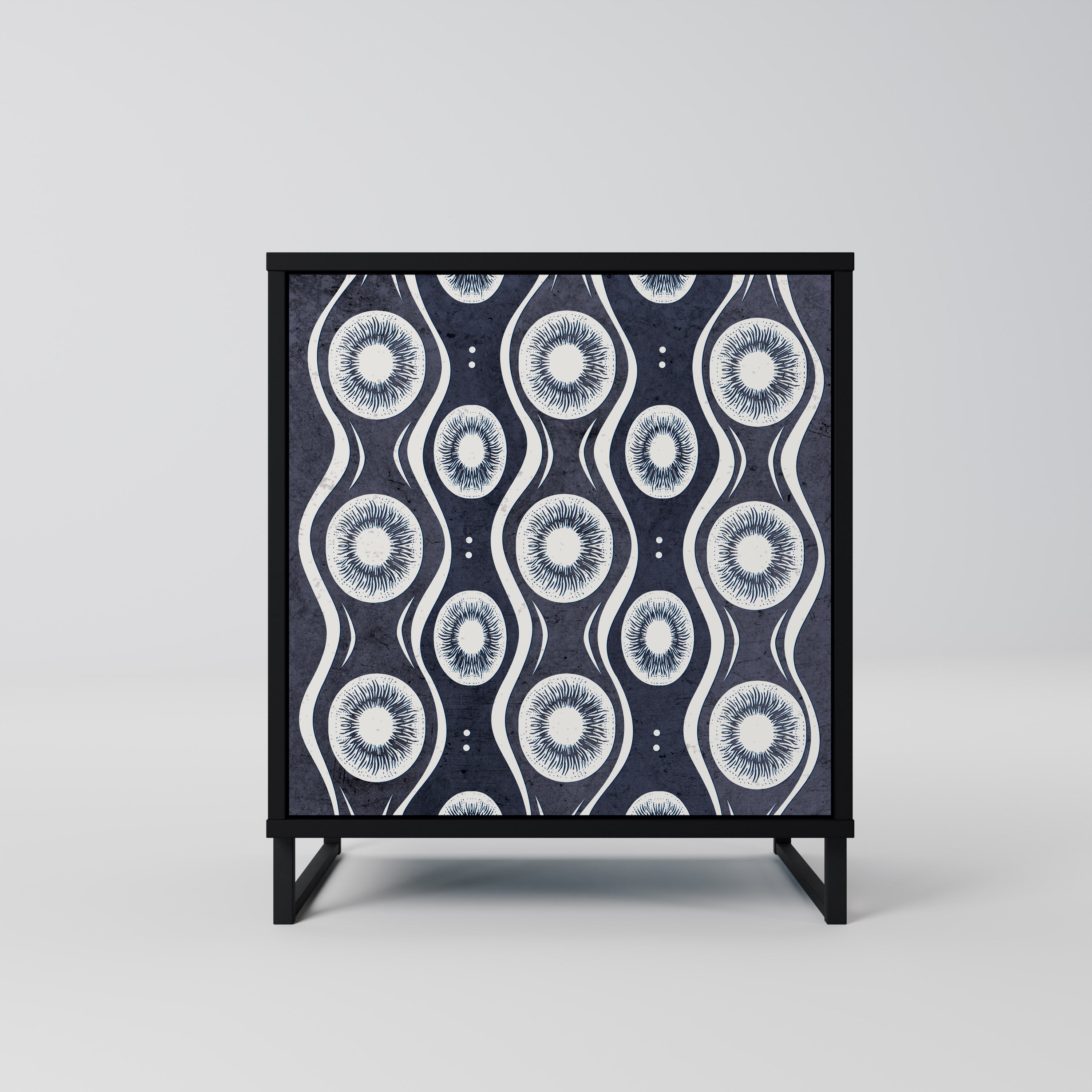 GRAPHITE EYES Sideboard mit 1 Tür in Schwarz