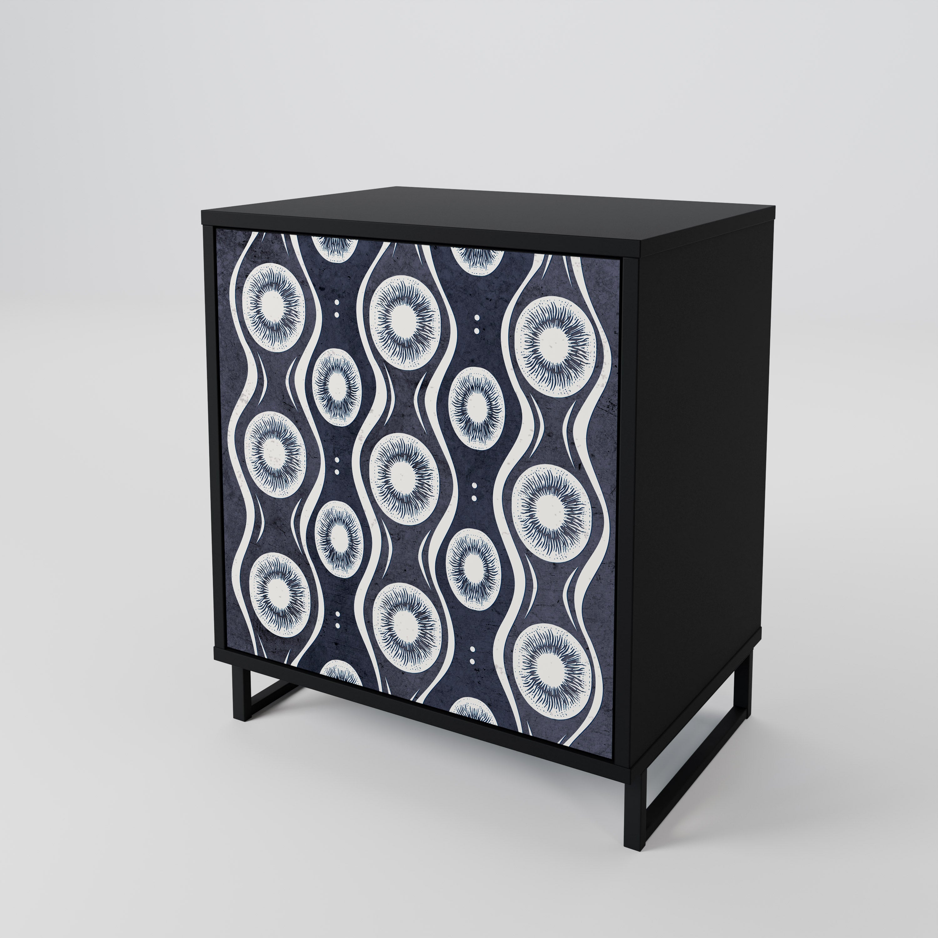 GRAPHITE EYES Sideboard mit 1 Tür in Schwarz