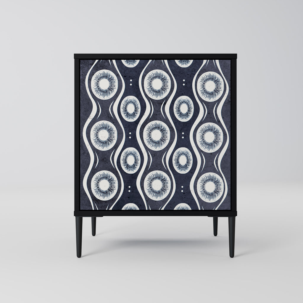 GRAPHITE EYES Sideboard mit 1 Tür in Schwarz