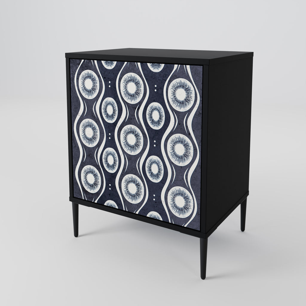 GRAPHITE EYES Sideboard mit 1 Tür in Schwarz