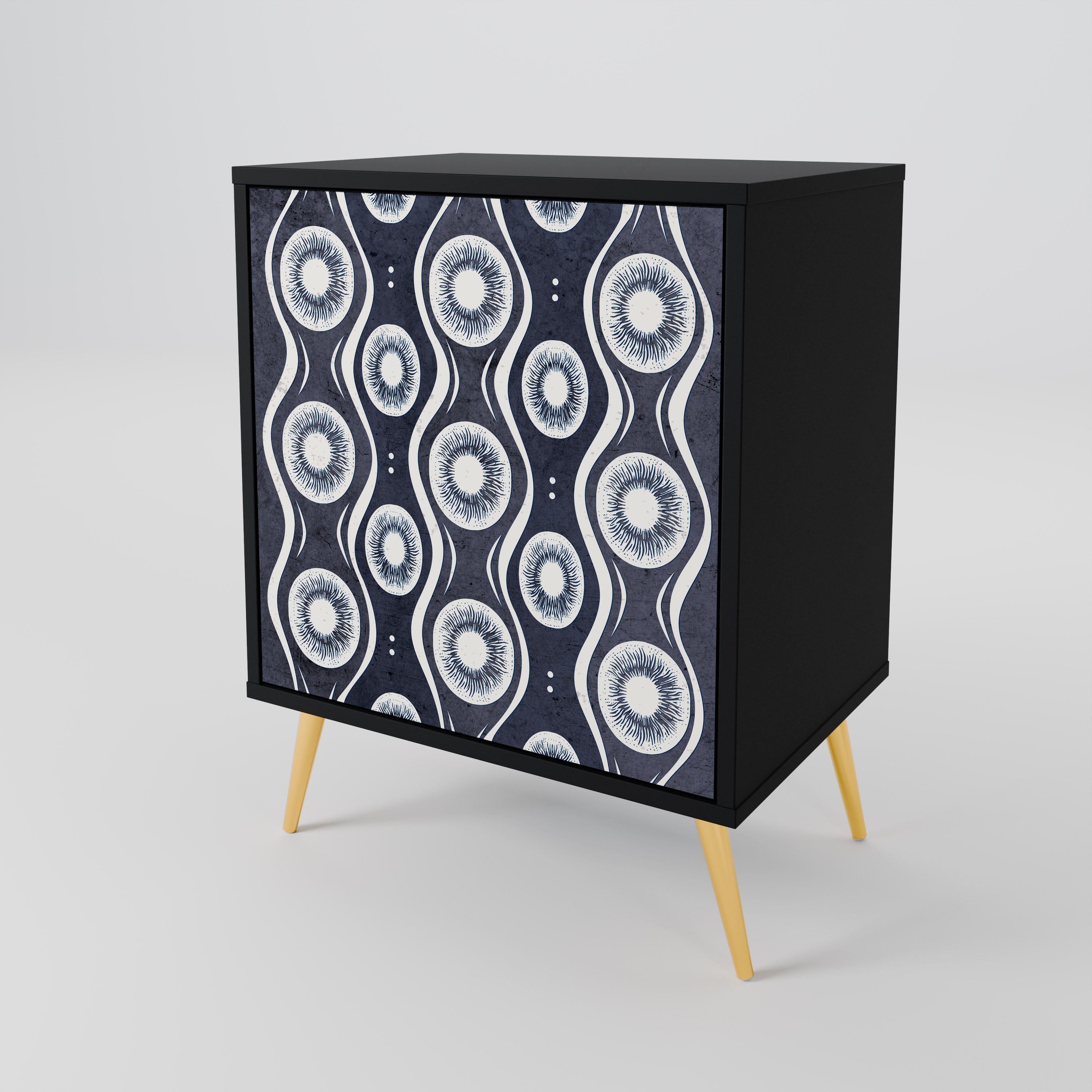 GRAPHITE EYES Sideboard mit 1 Tür in Schwarz