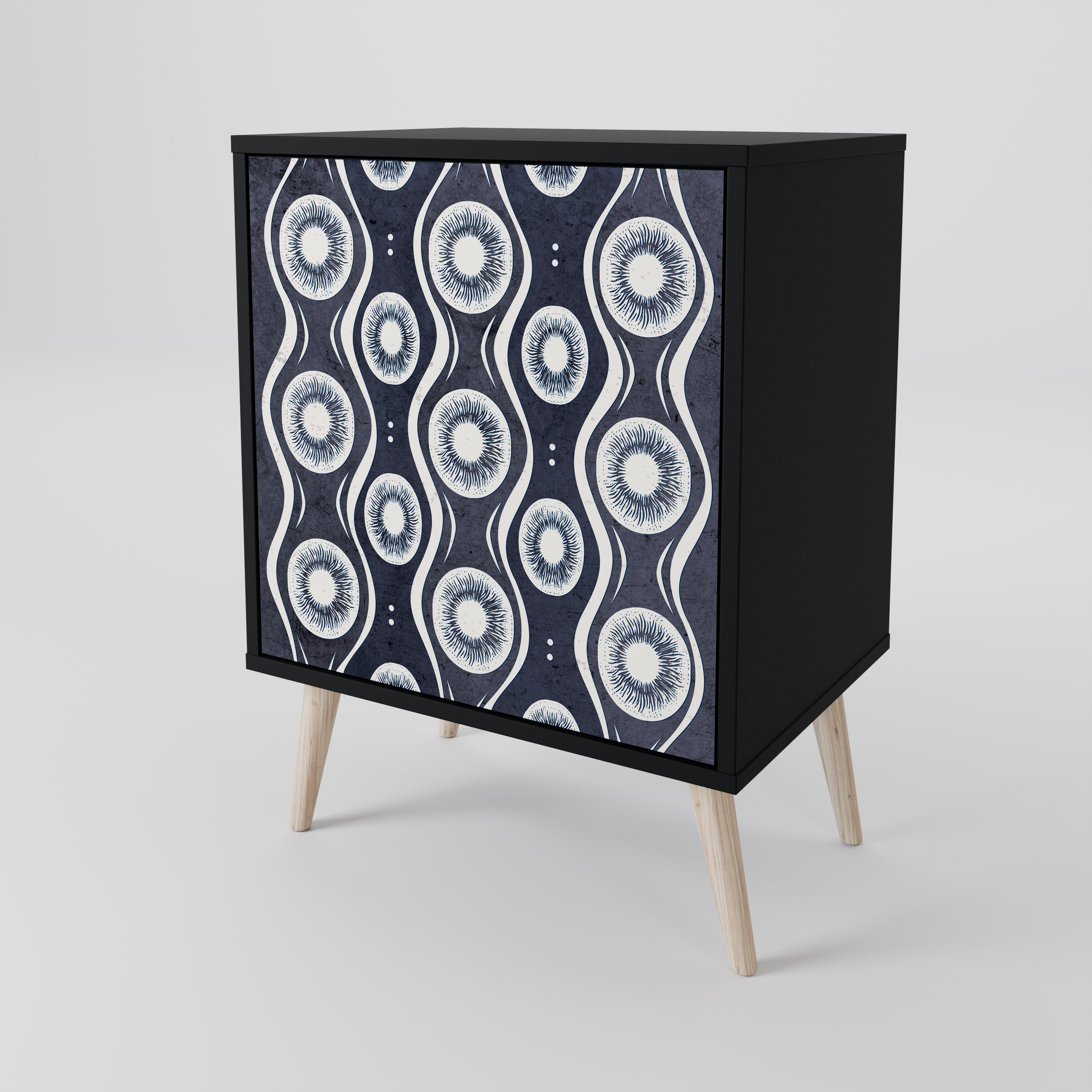 GRAPHITE EYES Sideboard mit 1 Tür in Schwarz