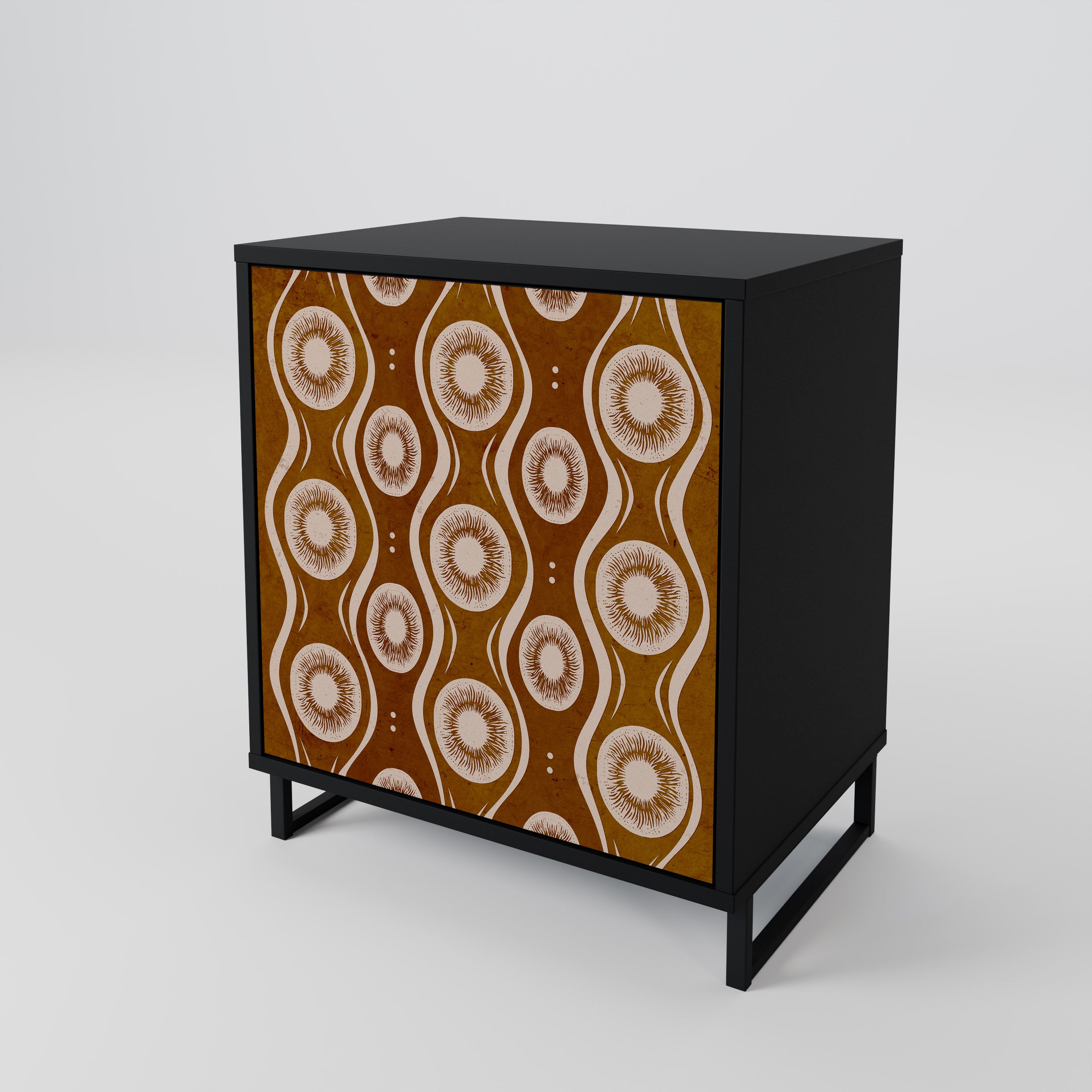 BROWN EYES Sideboard mit 1 Tür in Schwarz